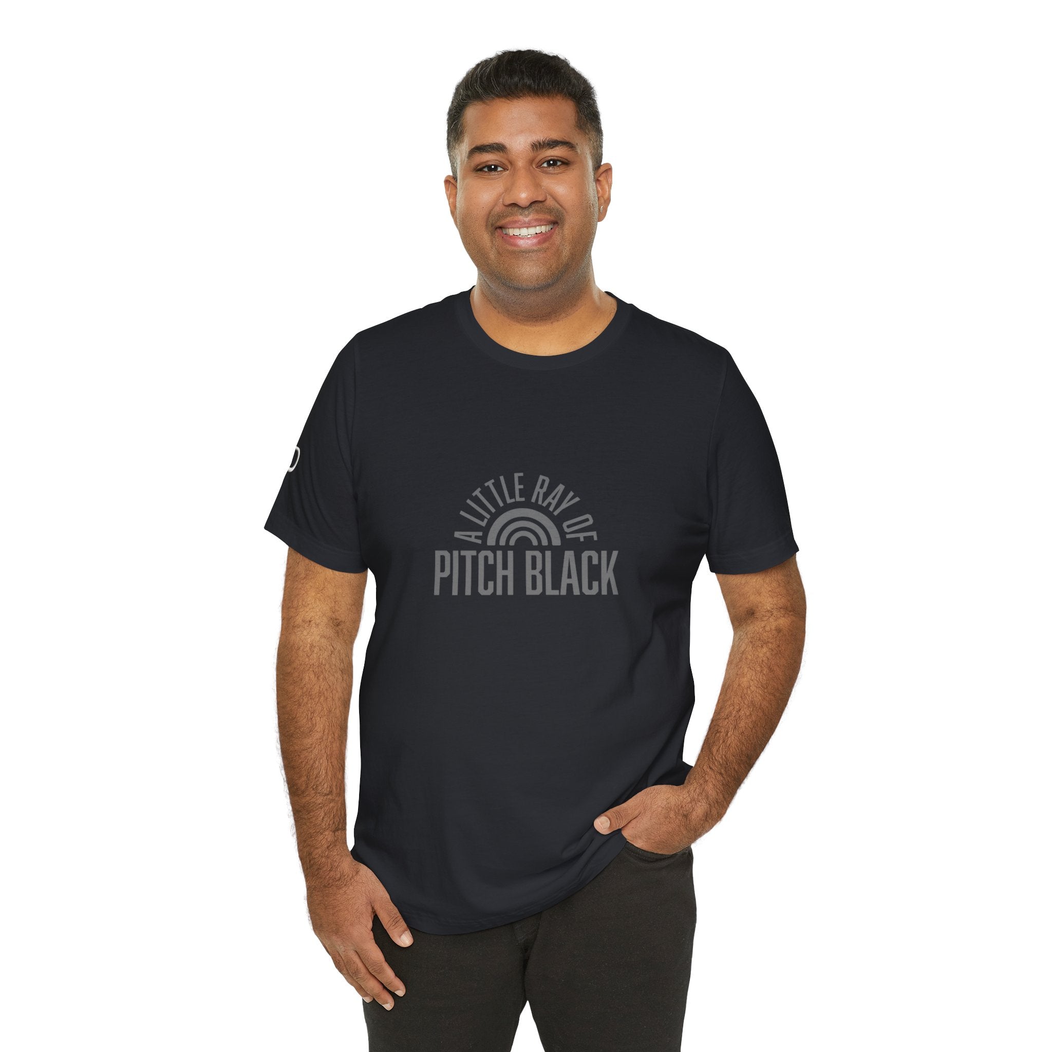 A Little Ray of Pitch Black Tee, Unisex Shirt, Gift for All Occasions, Casual Wear, Statement Tee, Unique Graphic T-Shirt