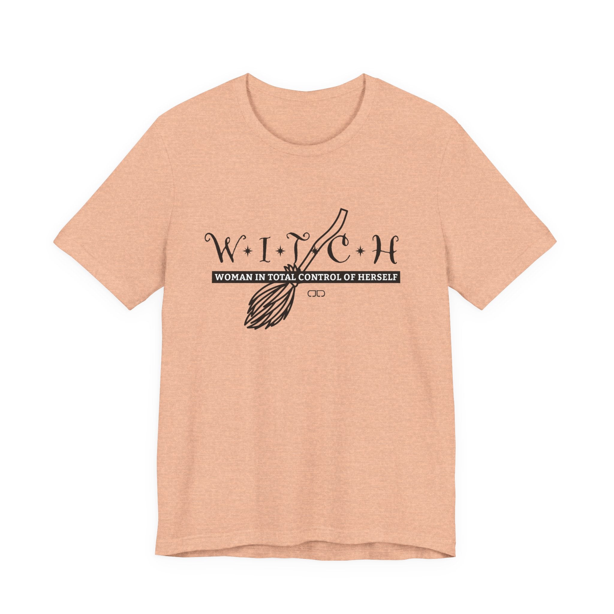 Witch Woman In Control of Herself Tee - Unisex Jersey Short Sleeve Shirt, Perfect for Witches, Gift for Halloween, Spiritual Wear, Self-Empowerment Apparel