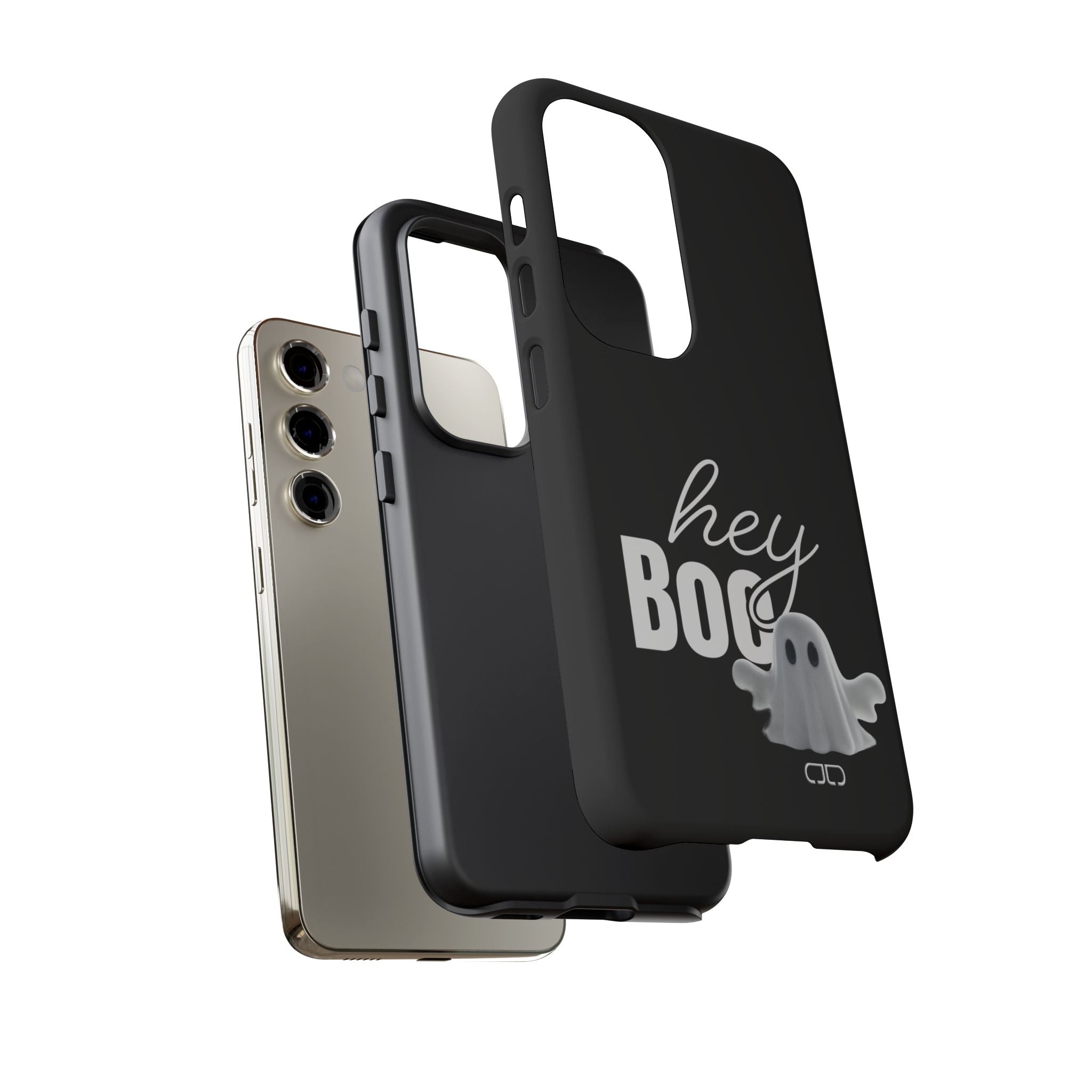 Hey Boo Tough Case, Ghost-Themed Phone Case, Cute Halloween Accessory, Spooky Gift for Friends, Tech Halloween Decor