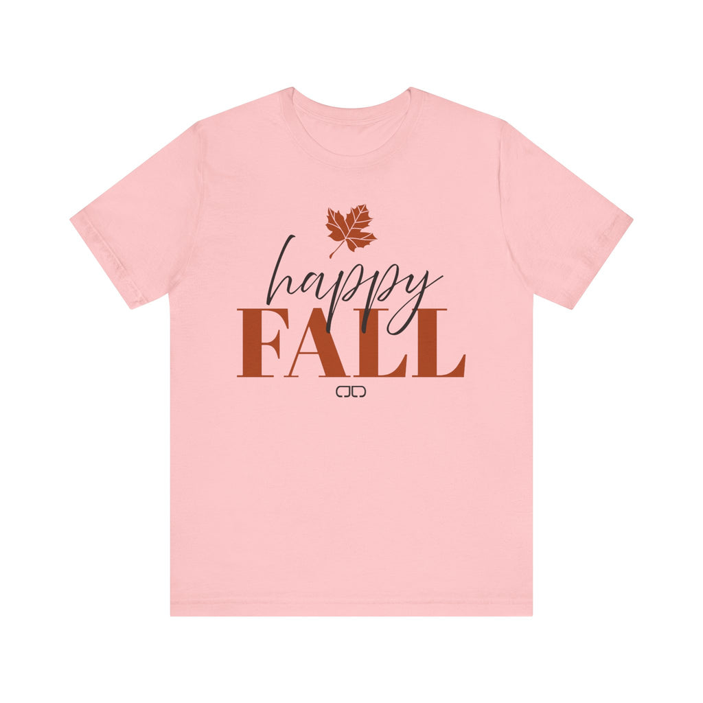 Happy Fall Tee – Autumn Leaf Graphic Short Sleeve Shirt