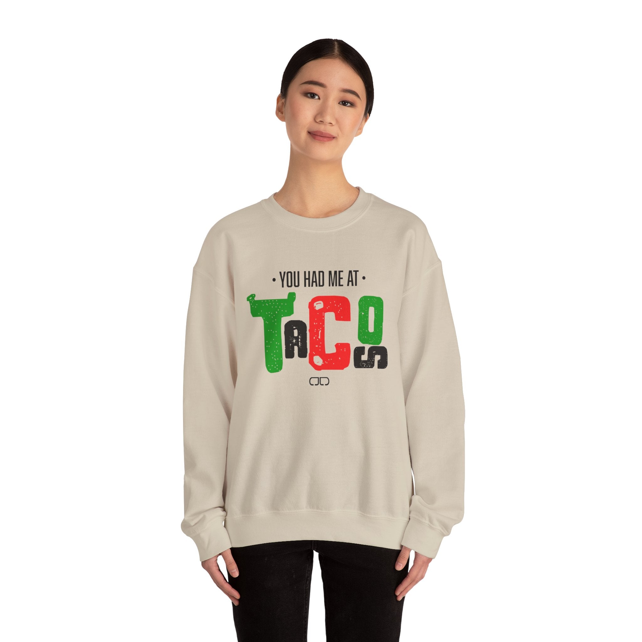 You Had Me At Tacos Sweatshirt - Casual Comfort, Perfect Gift for Food Lovers, Birthday, Taco Tuesday, Funny Sweatshirt, Unisex Crewneck