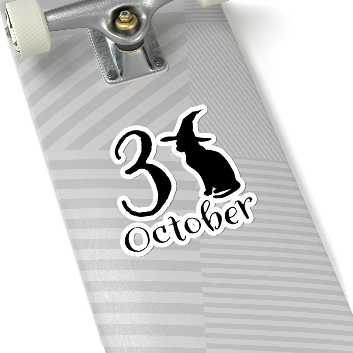 October 31st Halloween Cat Kiss-Cut Stickers, Vinyl Decals, Cute Spooky Stickers for Planners, Halloween Party Decor, Laptop Stickers