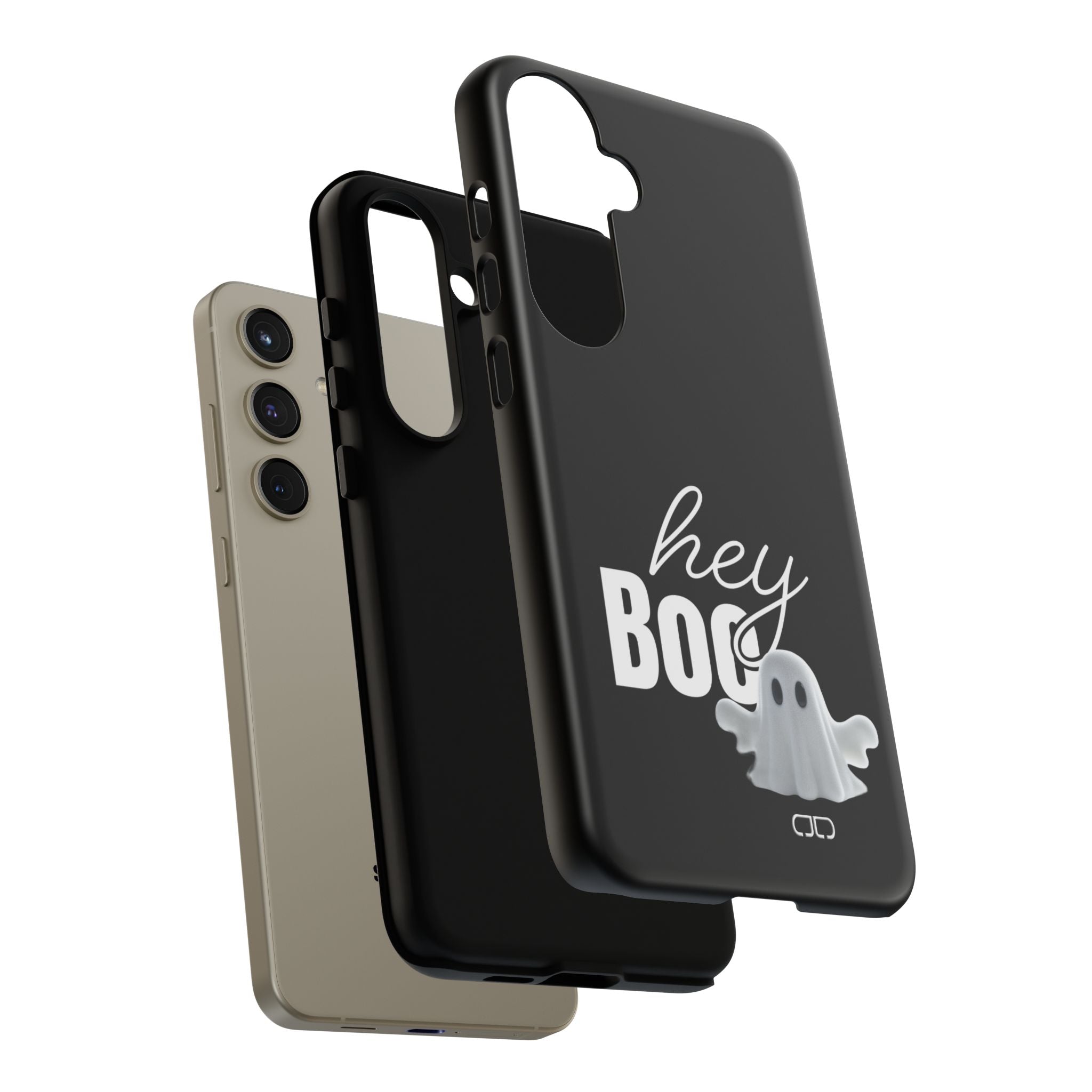 Hey Boo Tough Case, Ghost-Themed Phone Case, Cute Halloween Accessory, Spooky Gift for Friends, Tech Halloween Decor
