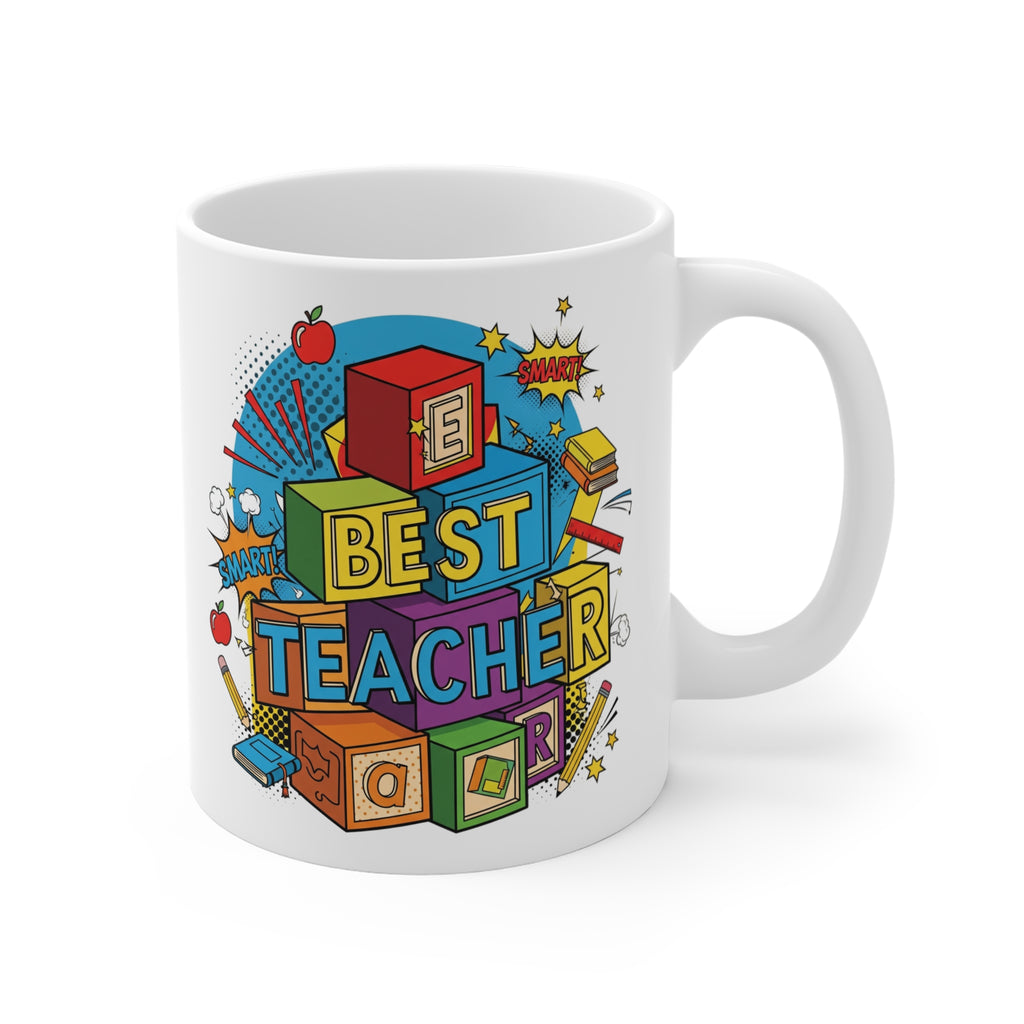 Best Teacher Mug, Perfect Gift for Educators, Inspirational Mug, Teacher Appreciation, Classroom Decor, 11oz Coffee Cup