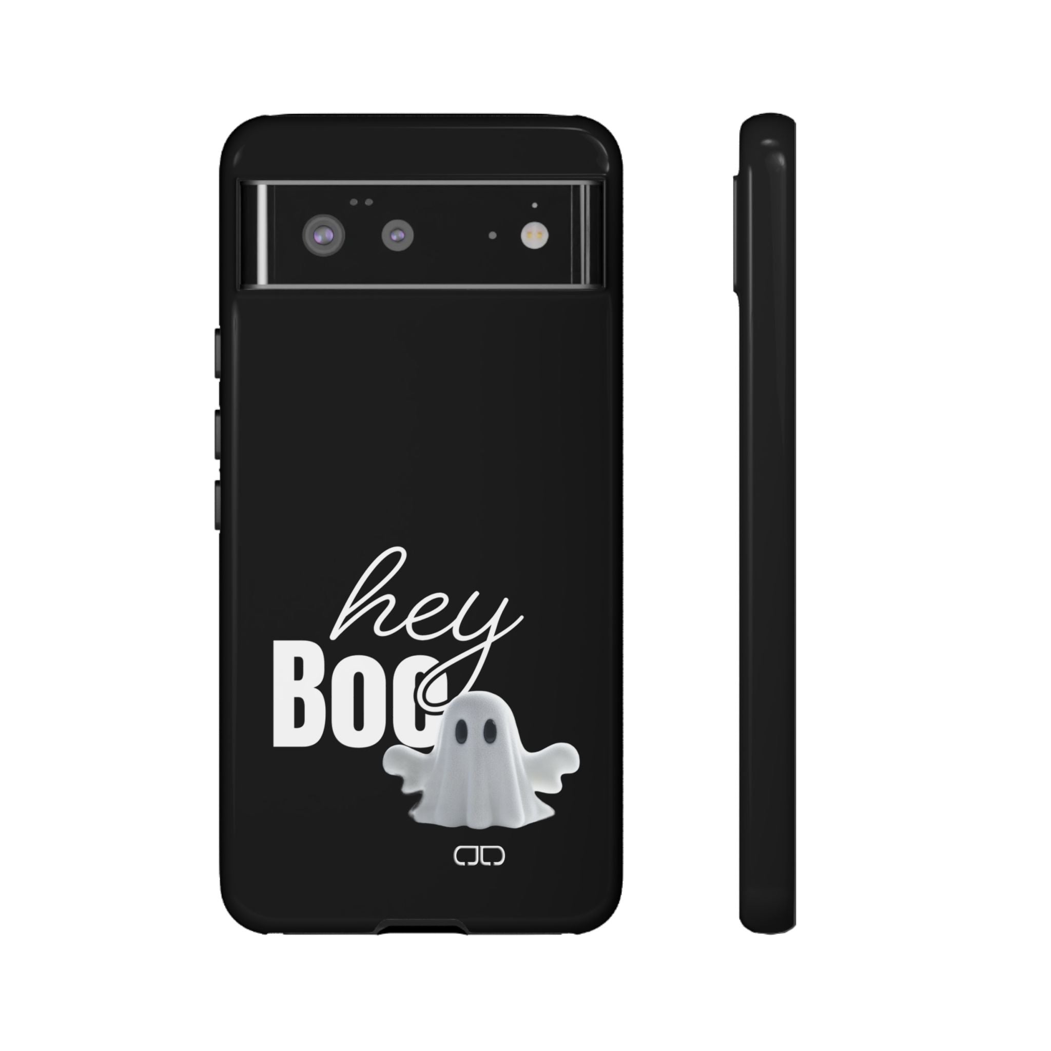 Hey Boo Tough Case, Ghost-Themed Phone Case, Cute Halloween Accessory, Spooky Gift for Friends, Tech Halloween Decor