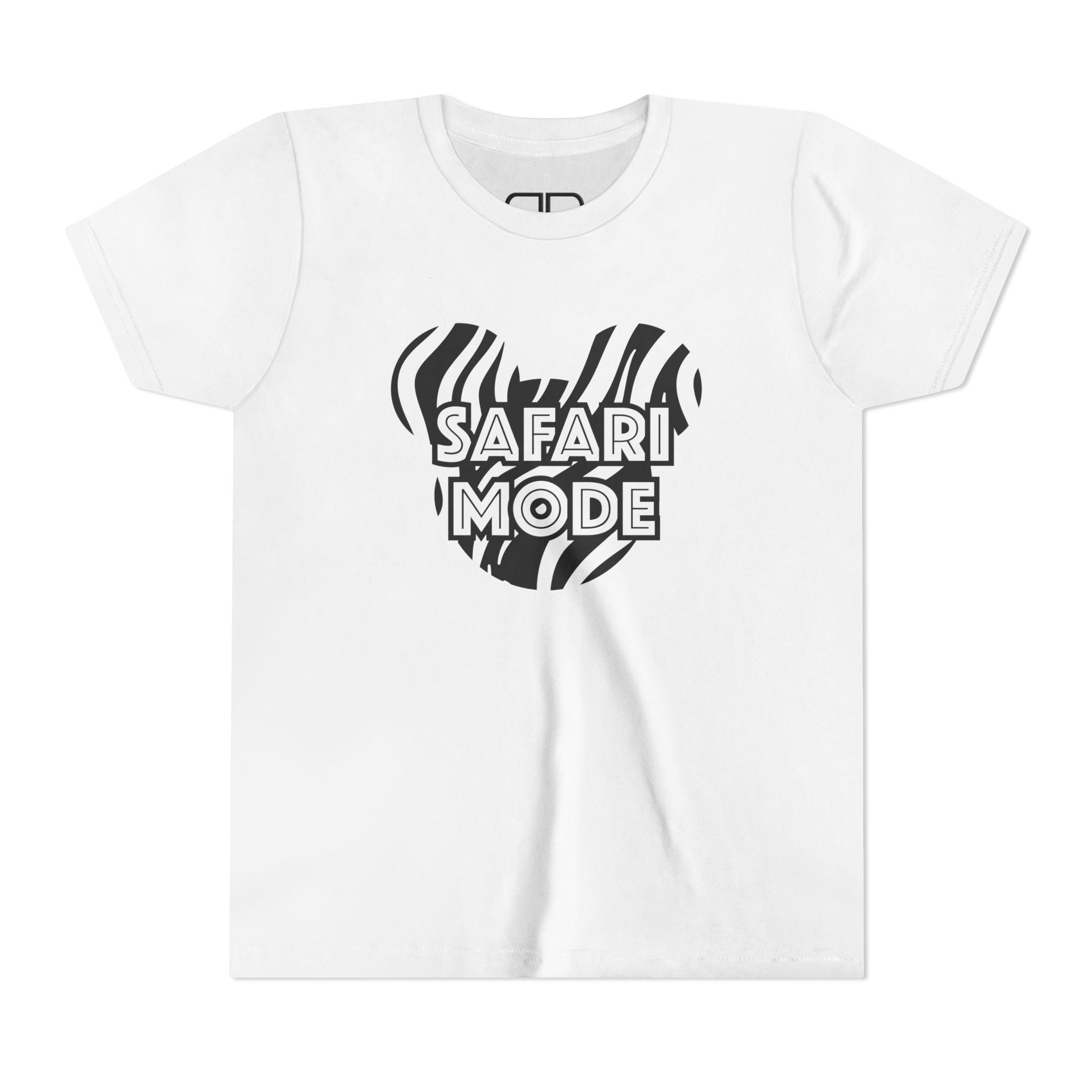 Safari Mode Zebra Kids Tee, Fun Summer T-Shirt, Youth Safari Shirt, Zany Animal Print Top, Adventure Gift for Kids