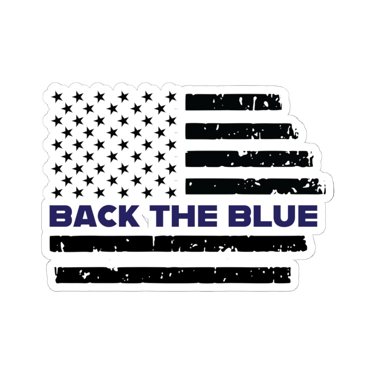 Back the Blue Kiss-Cut Stickers | Support Law Enforcement Decals | American Flag Vinyl Stickers | Police Pride Accessories | Patriotic Gifts