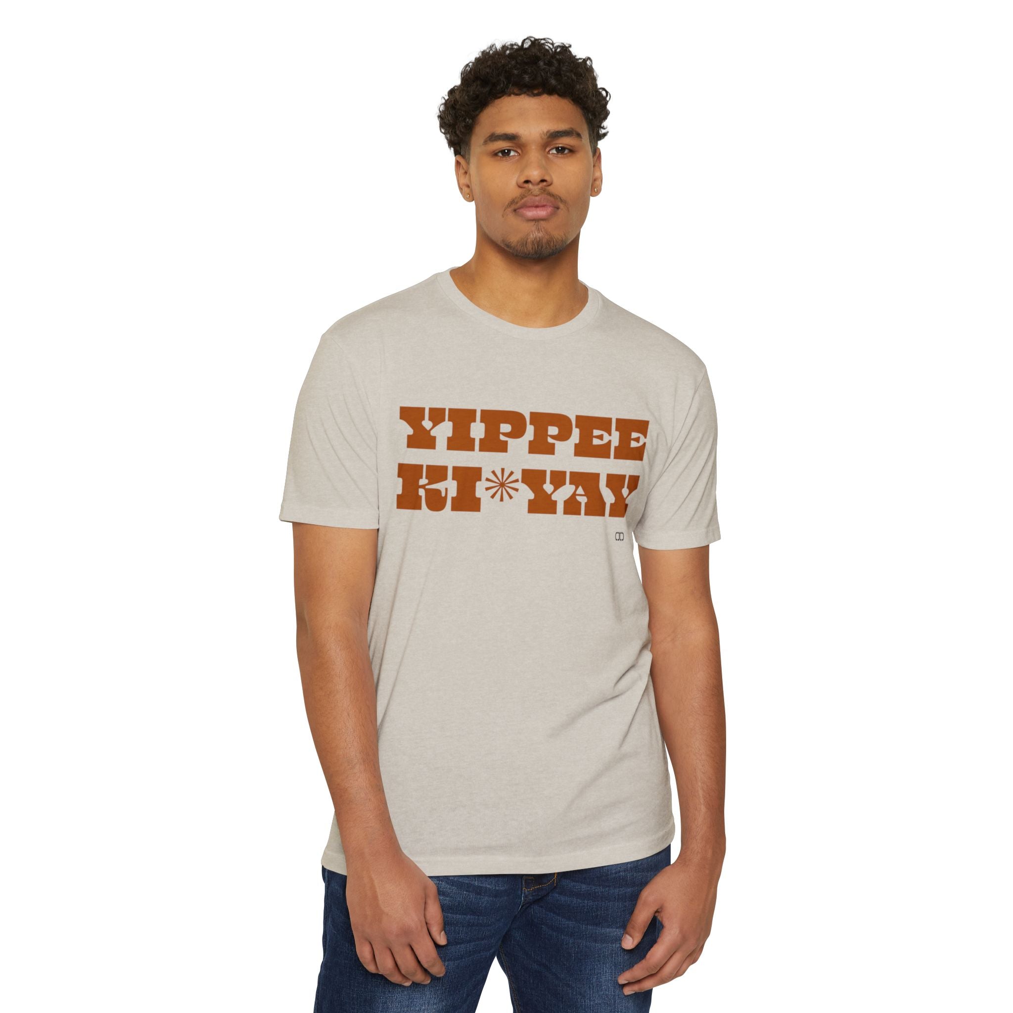 Yippee Ki-Yay Unisex CVC Jersey T-Shirt, Fun Graphic Tee, Gift for Movie Lovers, Casual Wear, Perfect for Celebrations, Birthday Gift