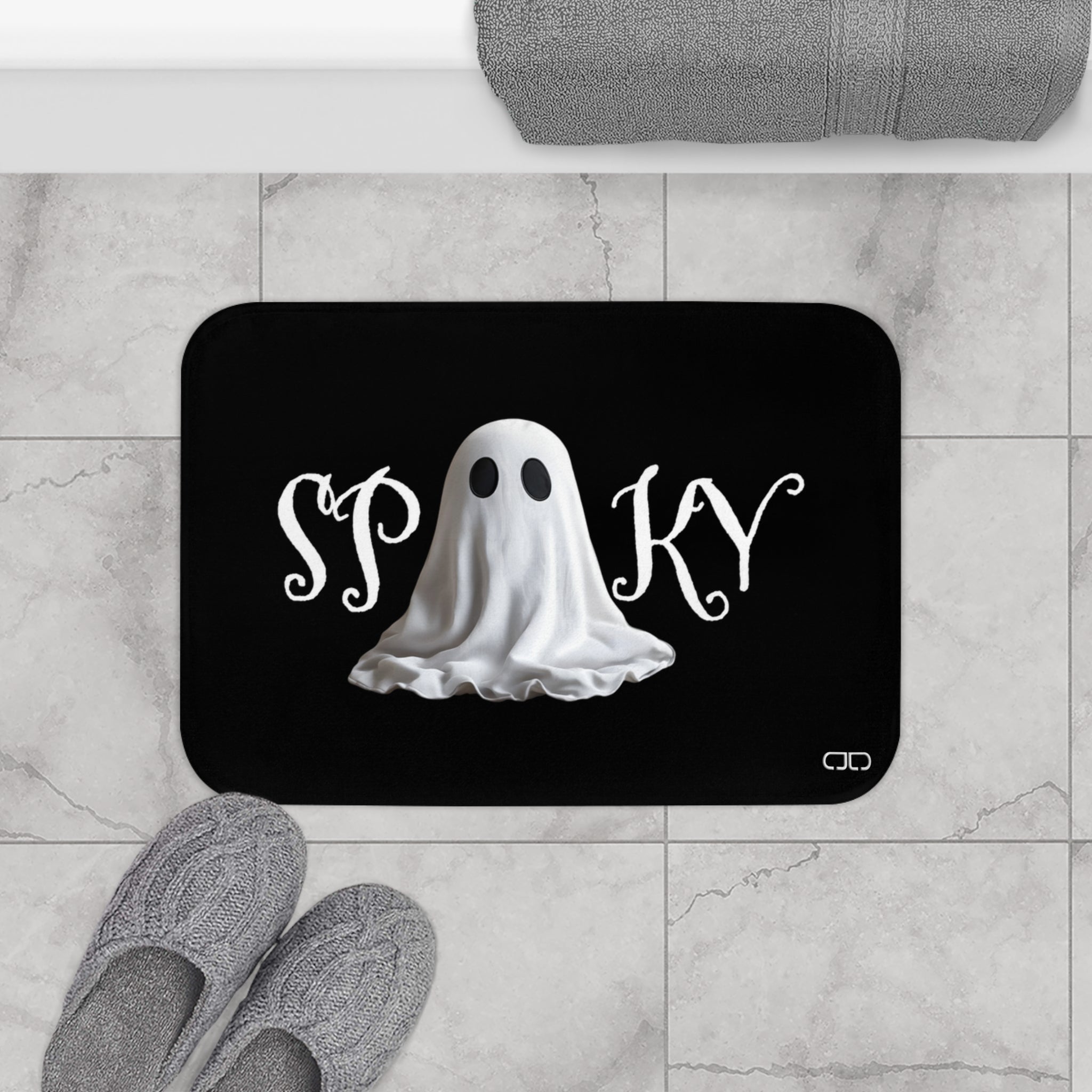 Spooky Ghost Bath Mat - Perfect for Halloween Decor, Bathroom Rug, Cozy Home Accent, Ghost Theme Gift, Fun Bath Accessory