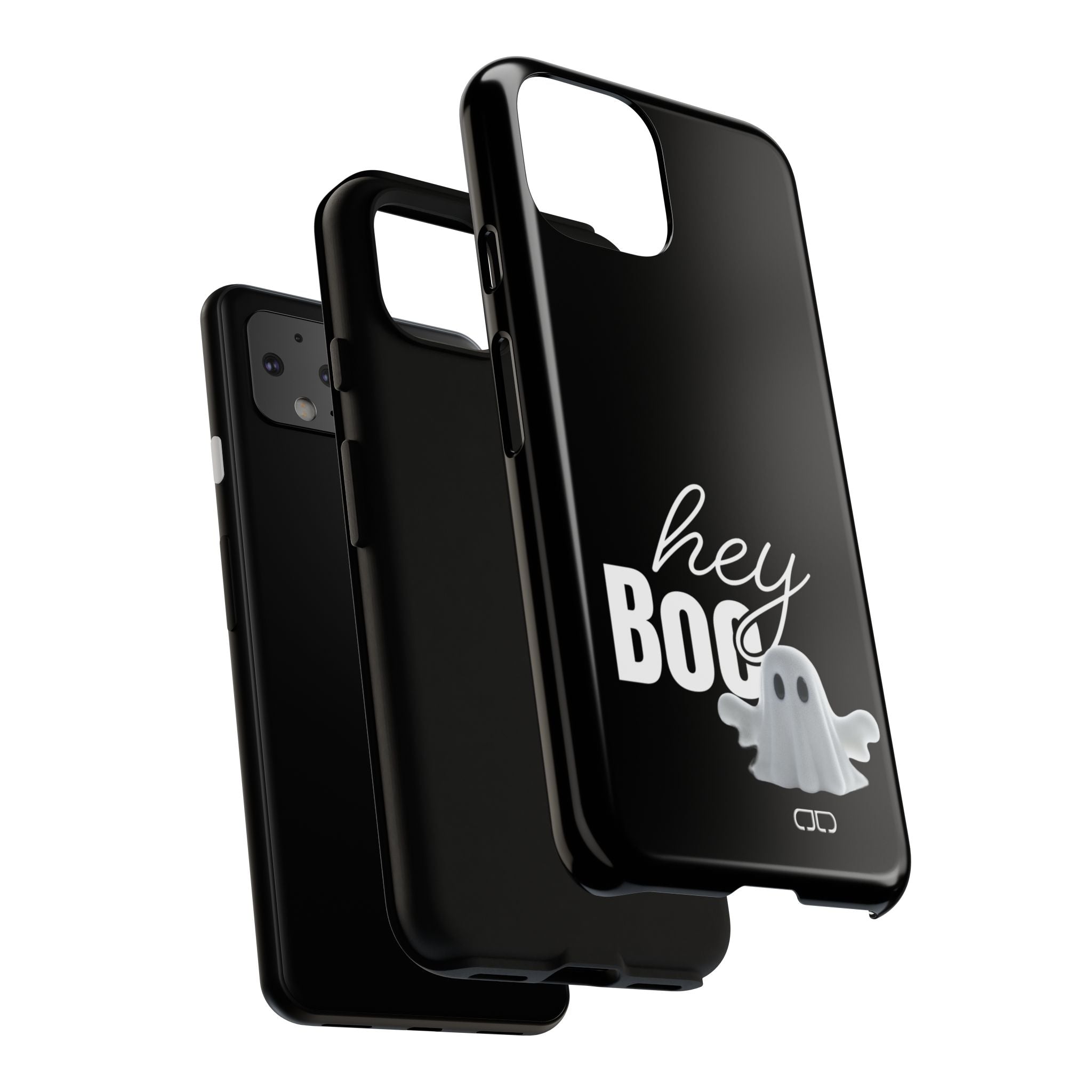 Hey Boo Tough Case, Ghost-Themed Phone Case, Cute Halloween Accessory, Spooky Gift for Friends, Tech Halloween Decor