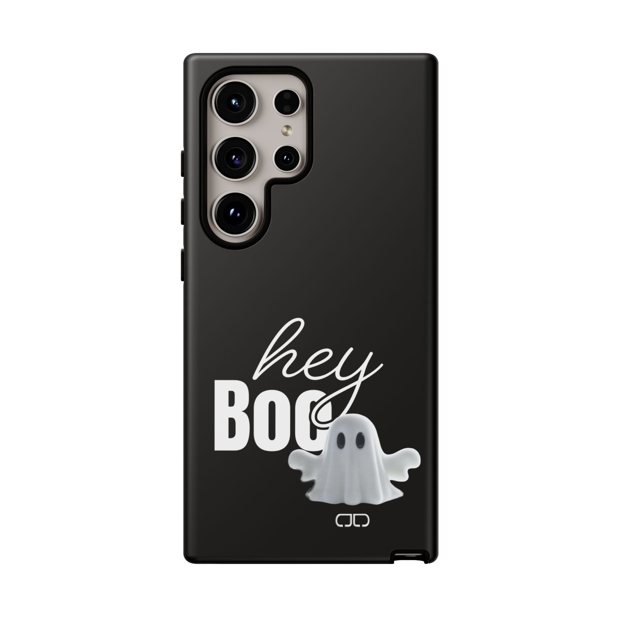 Hey Boo Tough Case, Ghost-Themed Phone Case, Cute Halloween Accessory, Spooky Gift for Friends, Tech Halloween Decor