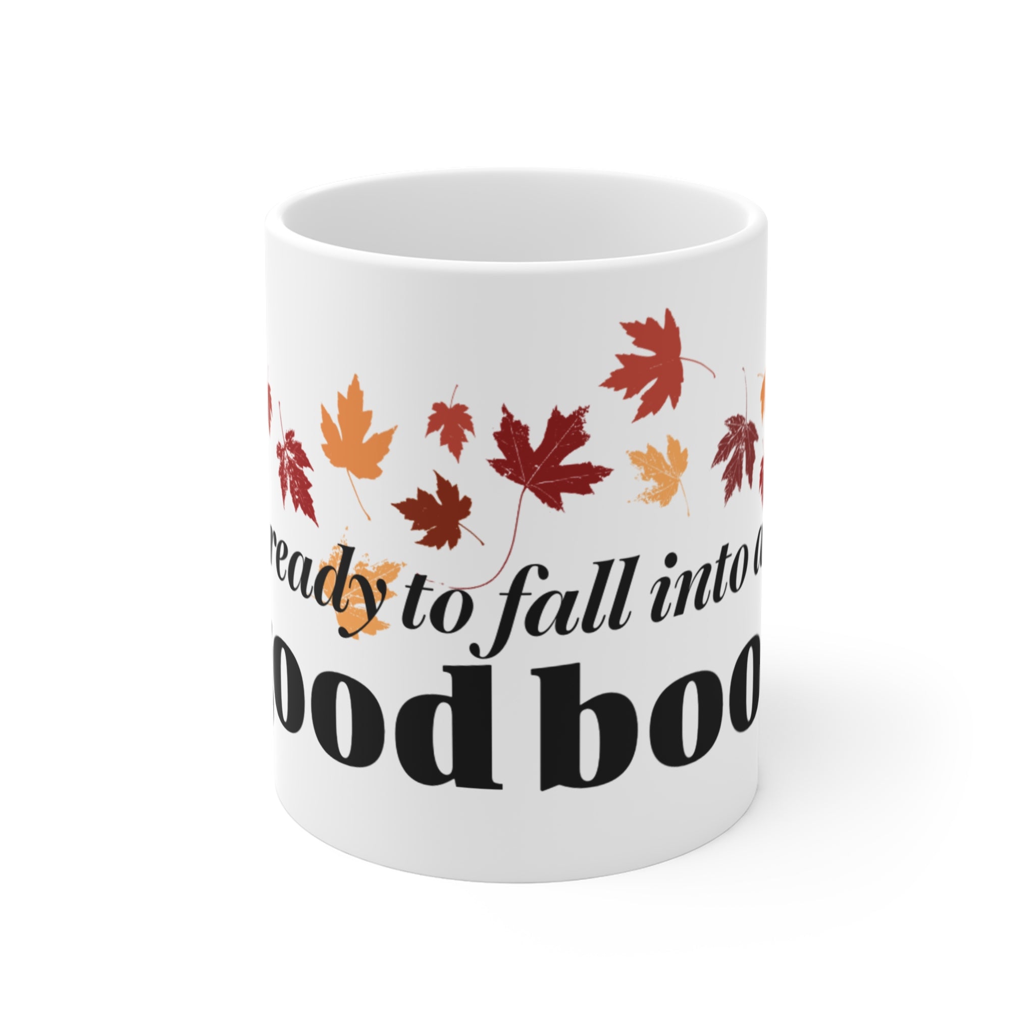 Ready to Fall into a Good Book | Autumn Leaves Coffee Mug, Fall Mug, Pumpkin Spice Mug, Cozy Home Decor, Gift for Book Lovers