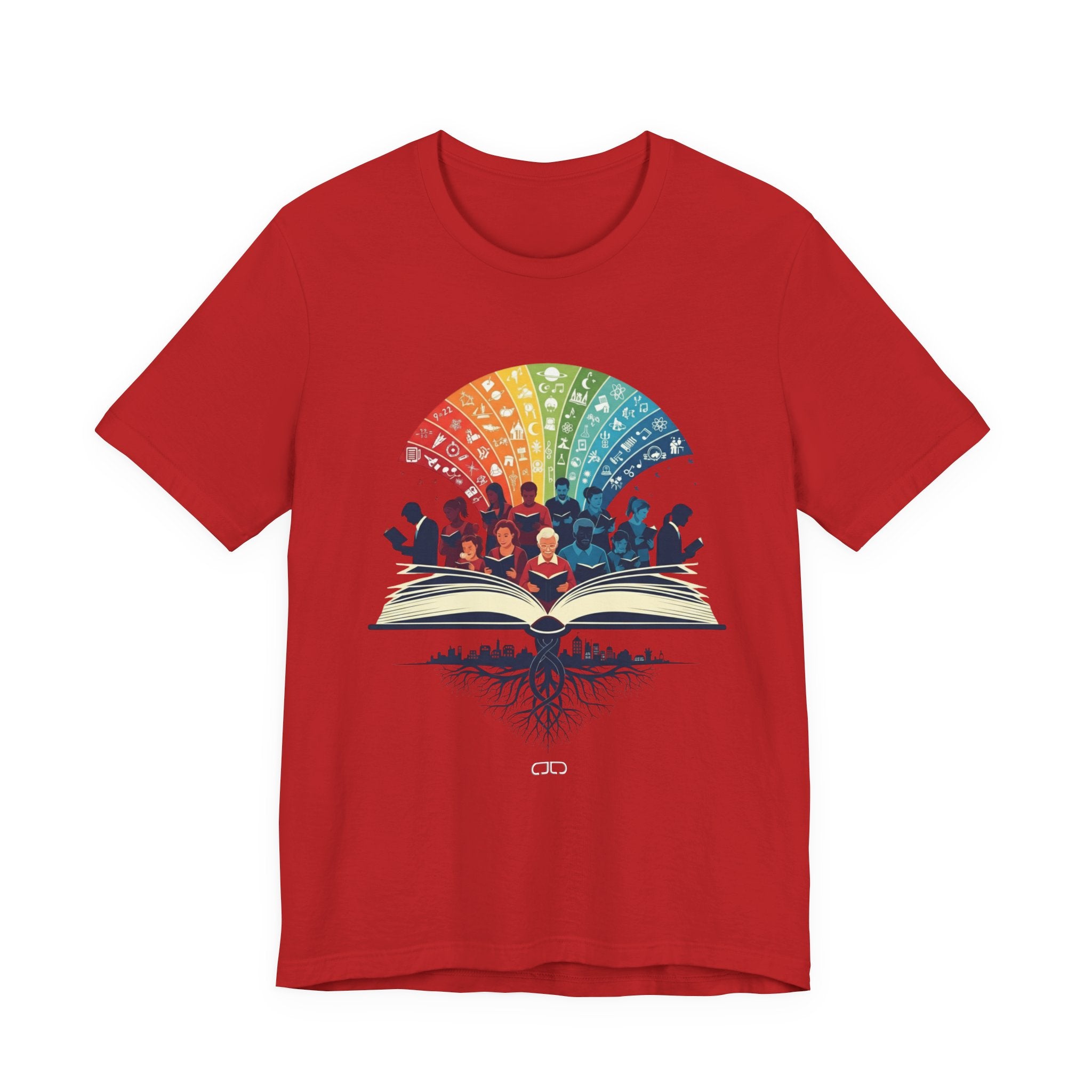 Rainbow Literary Unisex Tee, Book Lovers Gift, Teacher Appreciation Shirt, Reading Enthusiast Tee, Colorful Quote T-Shirt