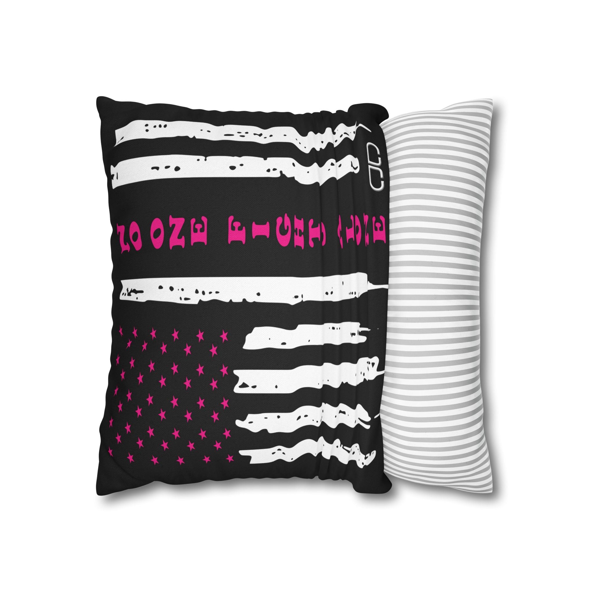 Breast Cancer Awareness Patriotic Flag Pillowcase - Home Decor, Gift for Veterans, USA Pride, Supportive Decor, Motivational Quotes