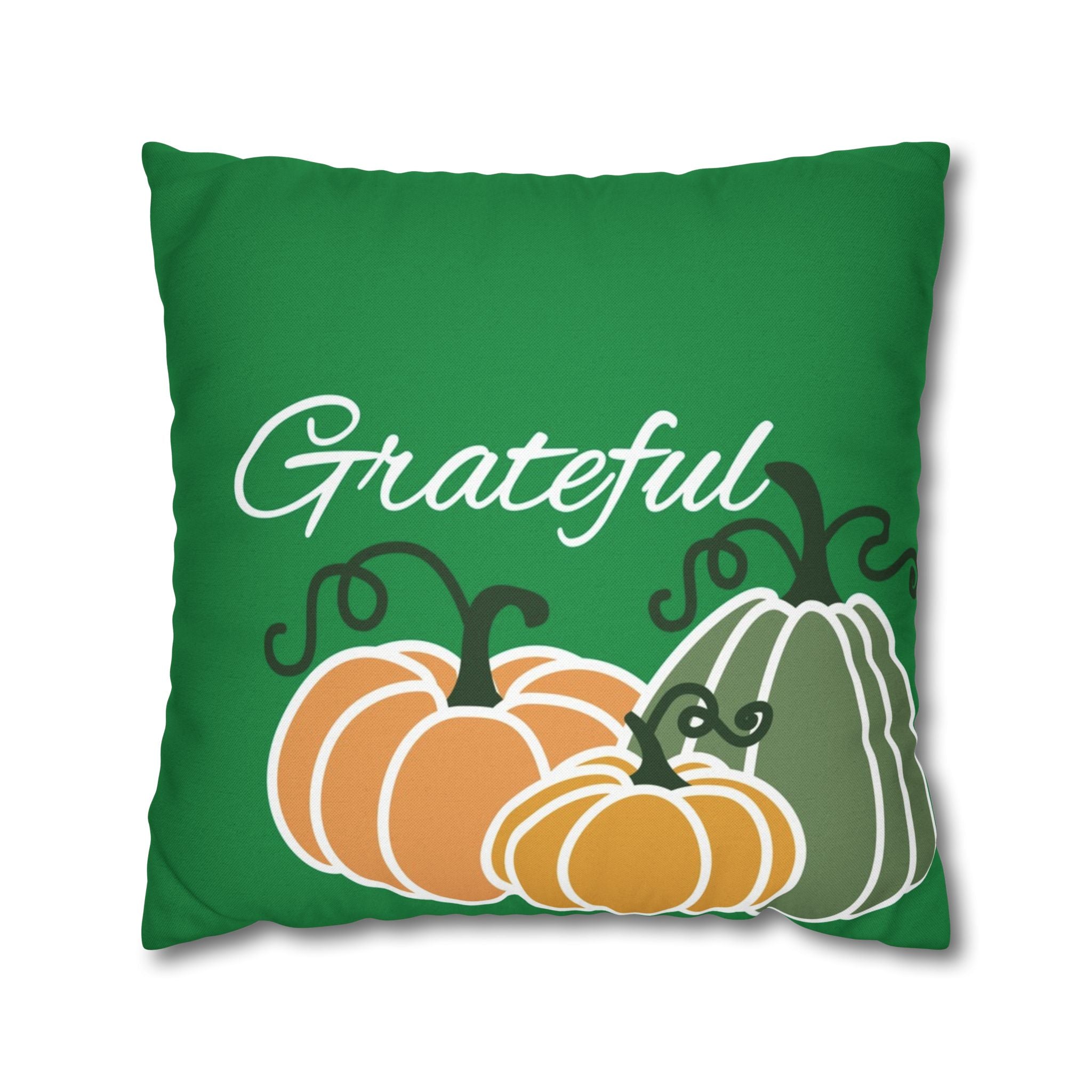 Thanksgiving Pumpkin Pillowcase, Grateful Decor, Fall Cushion Cover, Harvest Home Accent, Cozy Autumn Gift