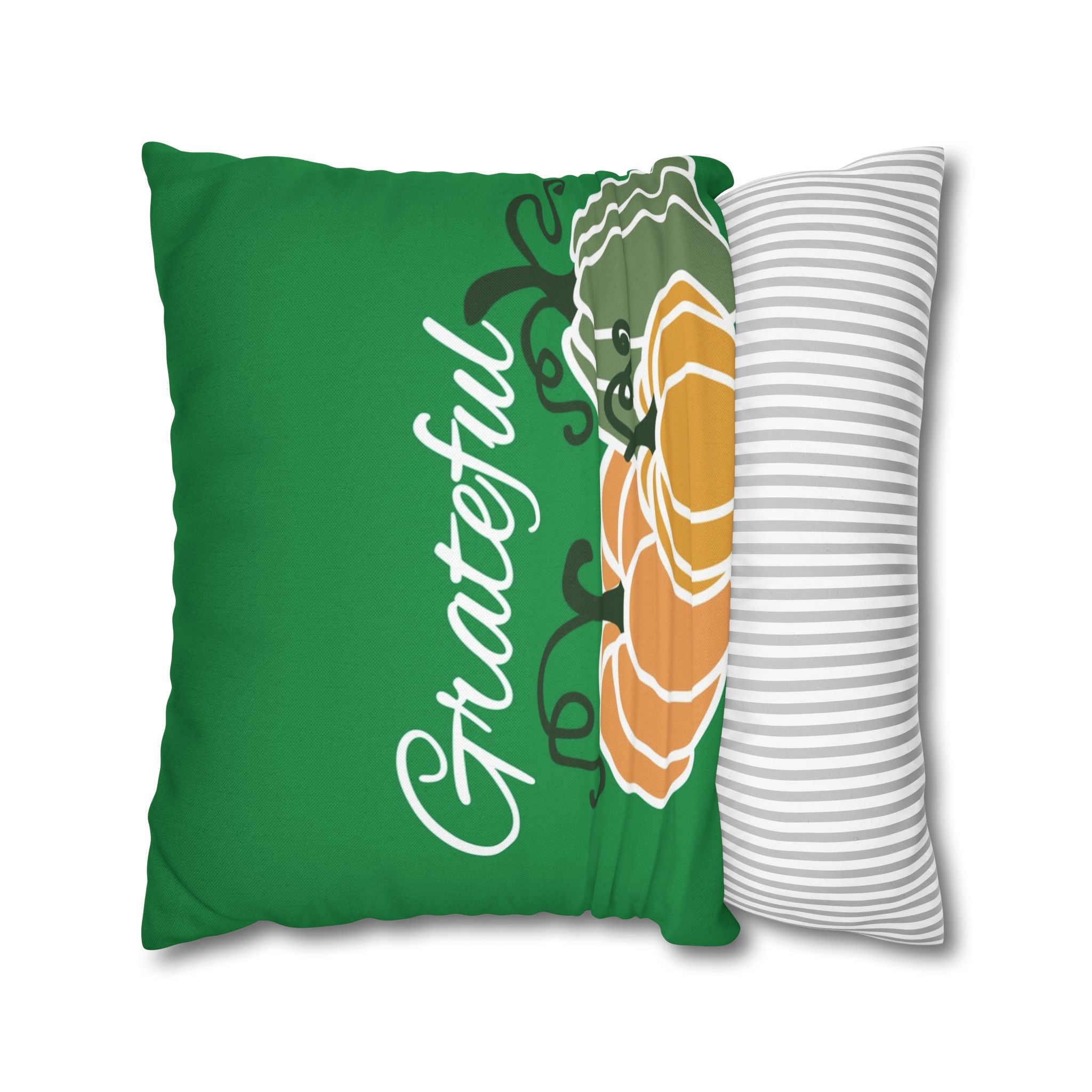 Thanksgiving Pumpkin Pillowcase, Grateful Decor, Fall Cushion Cover, Harvest Home Accent, Cozy Autumn Gift