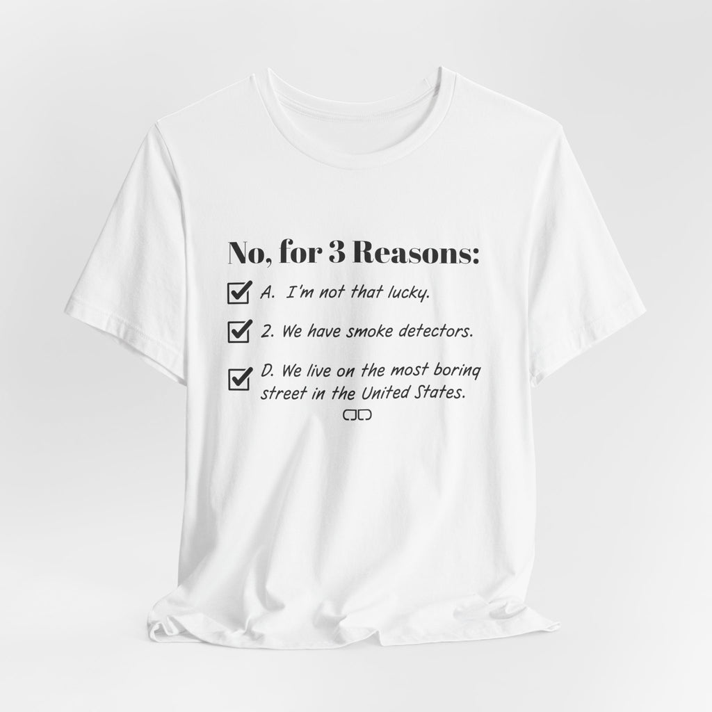 No. for 3 Reasons Tshirt