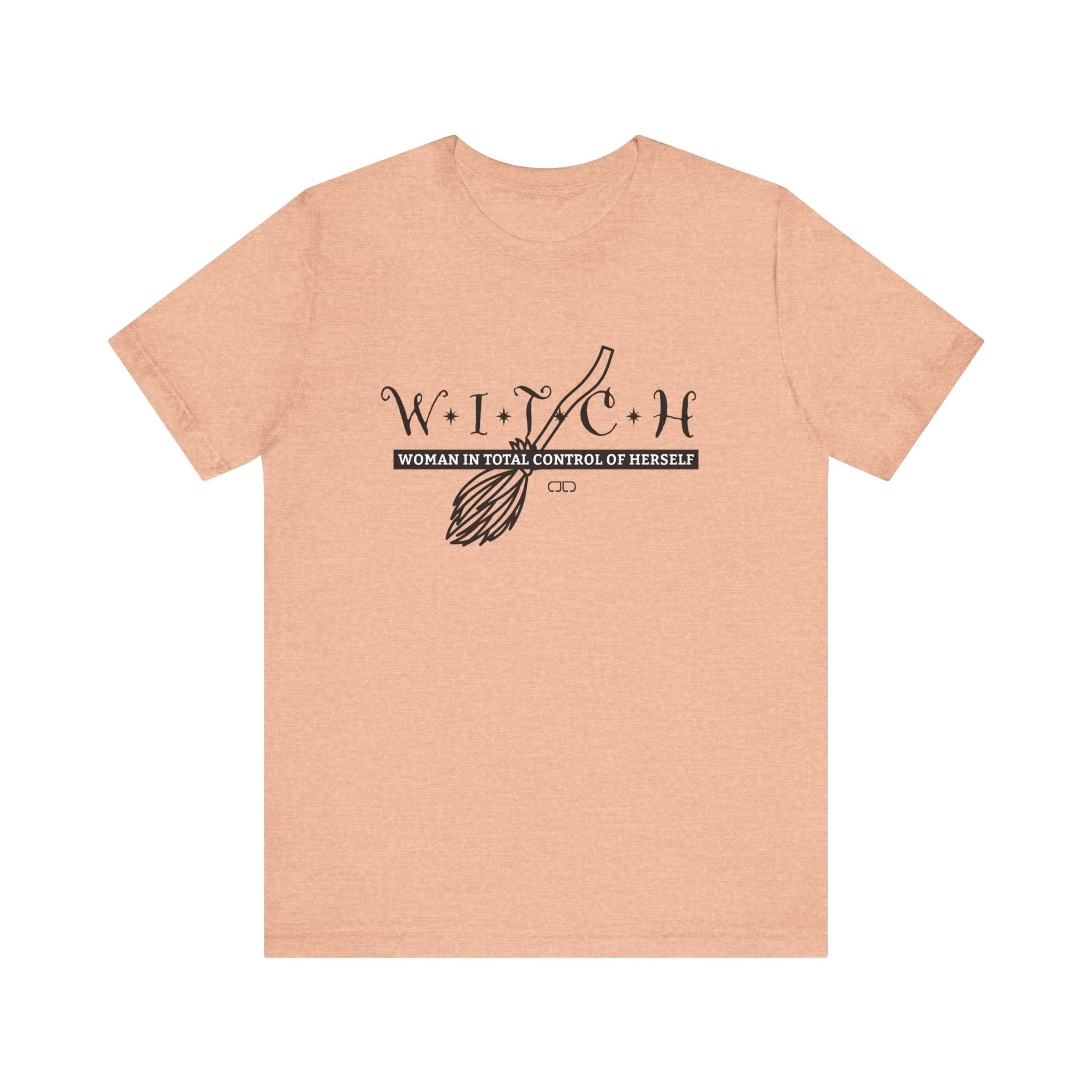Witch Woman In Control of Herself Tee - Unisex Jersey Short Sleeve Shirt, Perfect for Witches, Gift for Halloween, Spiritual Wear, Self-Empowerment Apparel