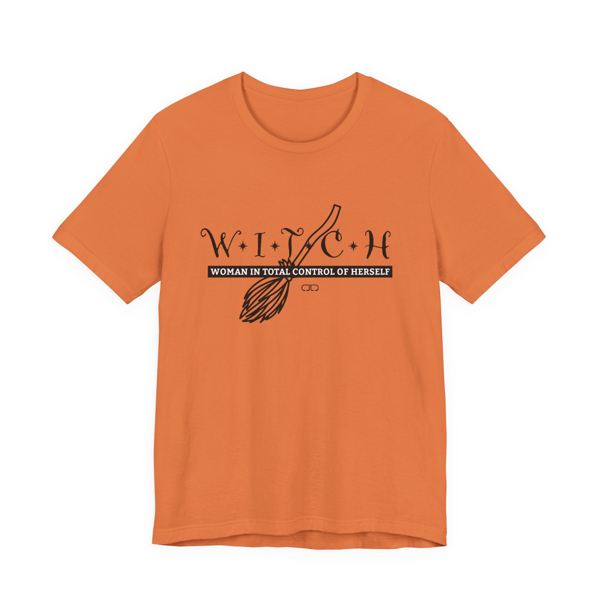 Witch Woman In Control of Herself Tee - Unisex Jersey Short Sleeve Shirt, Perfect for Witches, Gift for Halloween, Spiritual Wear, Self-Empowerment Apparel