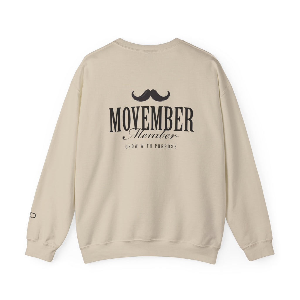 Movember Member Sweatshirt | Unisex Heavy Blend | Mustache Lover Gift | Awareness Apparel | Cozy Style | Fundraising Fashion