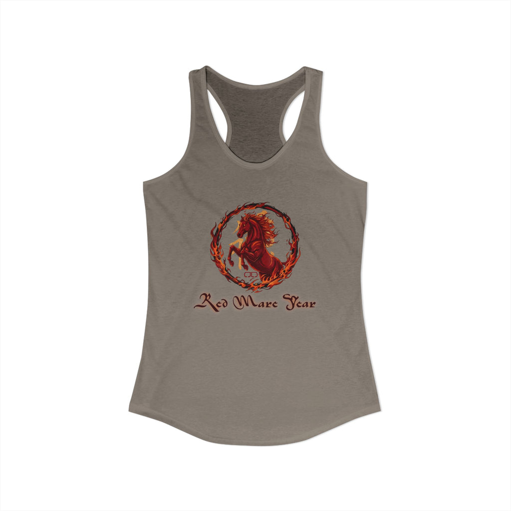 Red Mare Year - Year of the Horse Racerback Women's Tank Top