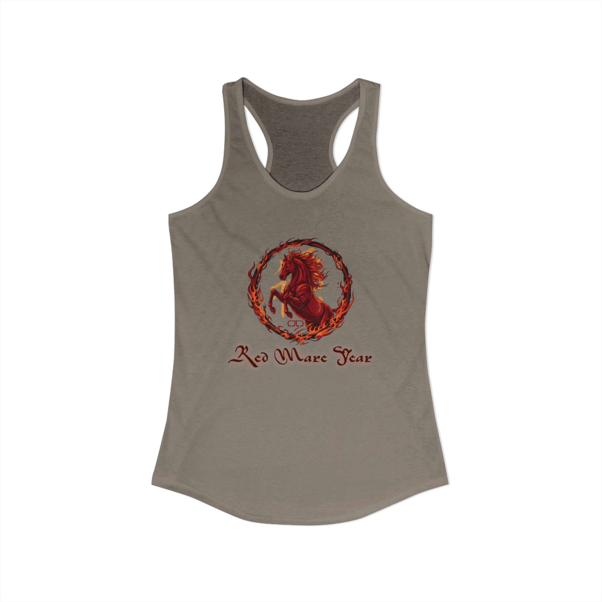 Red Mare Year - Year of the Horse Racerback Women's Tank Top
