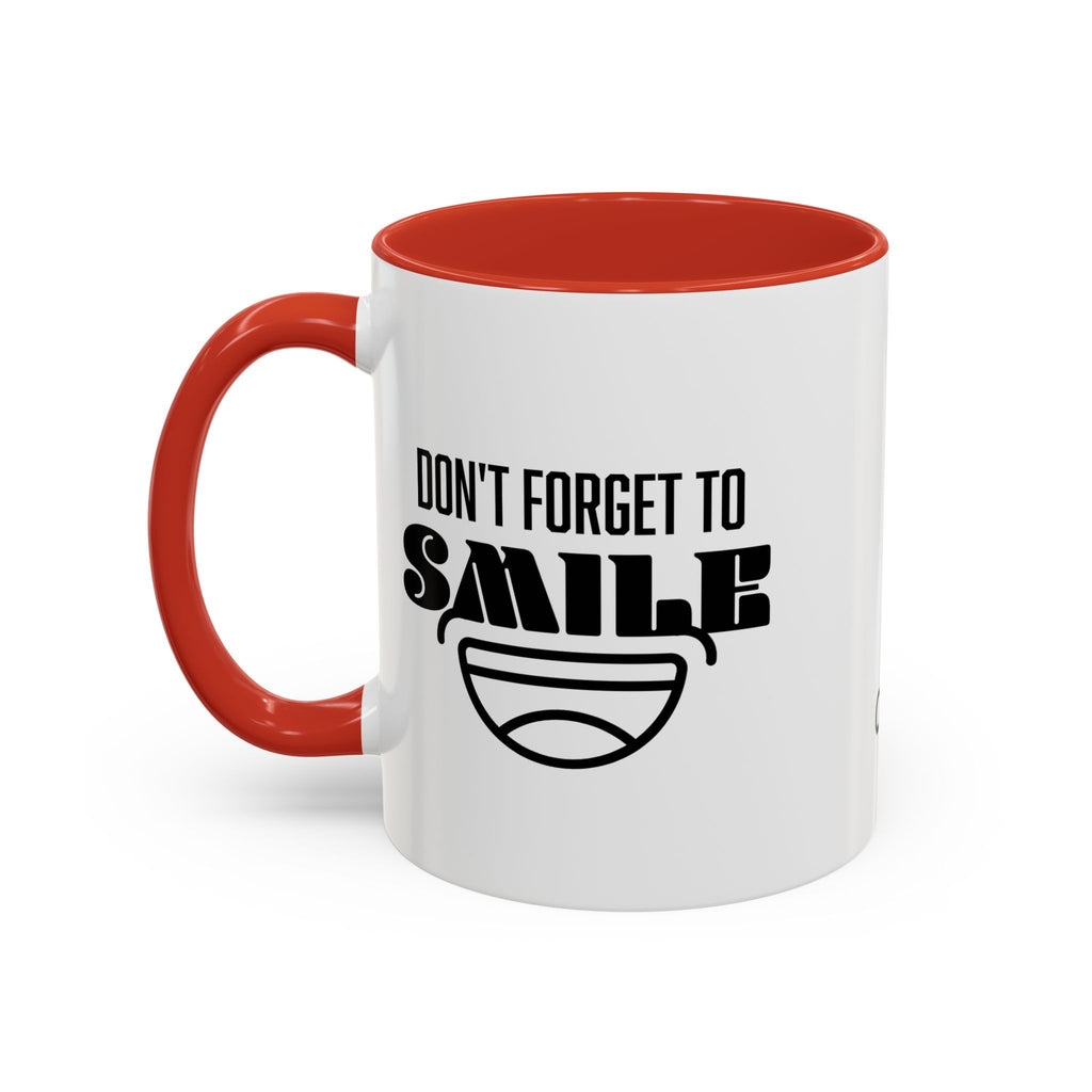 Don't Forget To Smile Mug, Motivational Drinkware, Home Office Decor, Gift for Friends, Cheer Up Gifts, Don't Forget to Smile