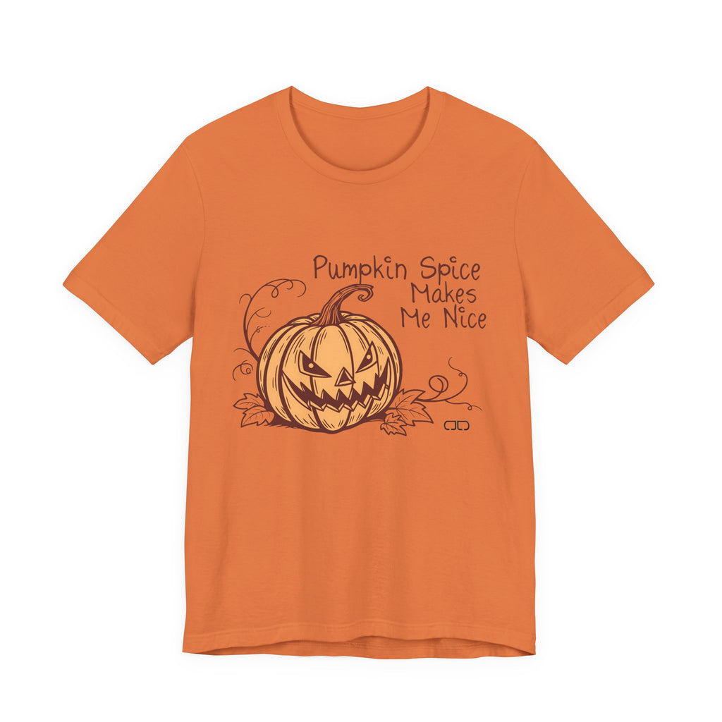Pumpkin Spice Short Sleeve Tee | Fall Halloween T-Shirt, Funny Graphic Tee, Seasonal Fashion, Autumn Gift, Unisex Tee