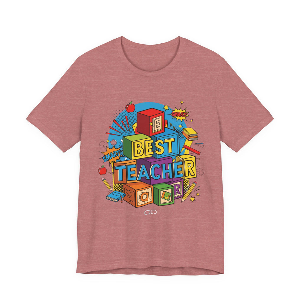 Best Teacher Unisex Jersey Tee - Fun Gift for Educators, Teacher Appreciation, Back to School, Classroom Vibes, Inspirational T-Shirt