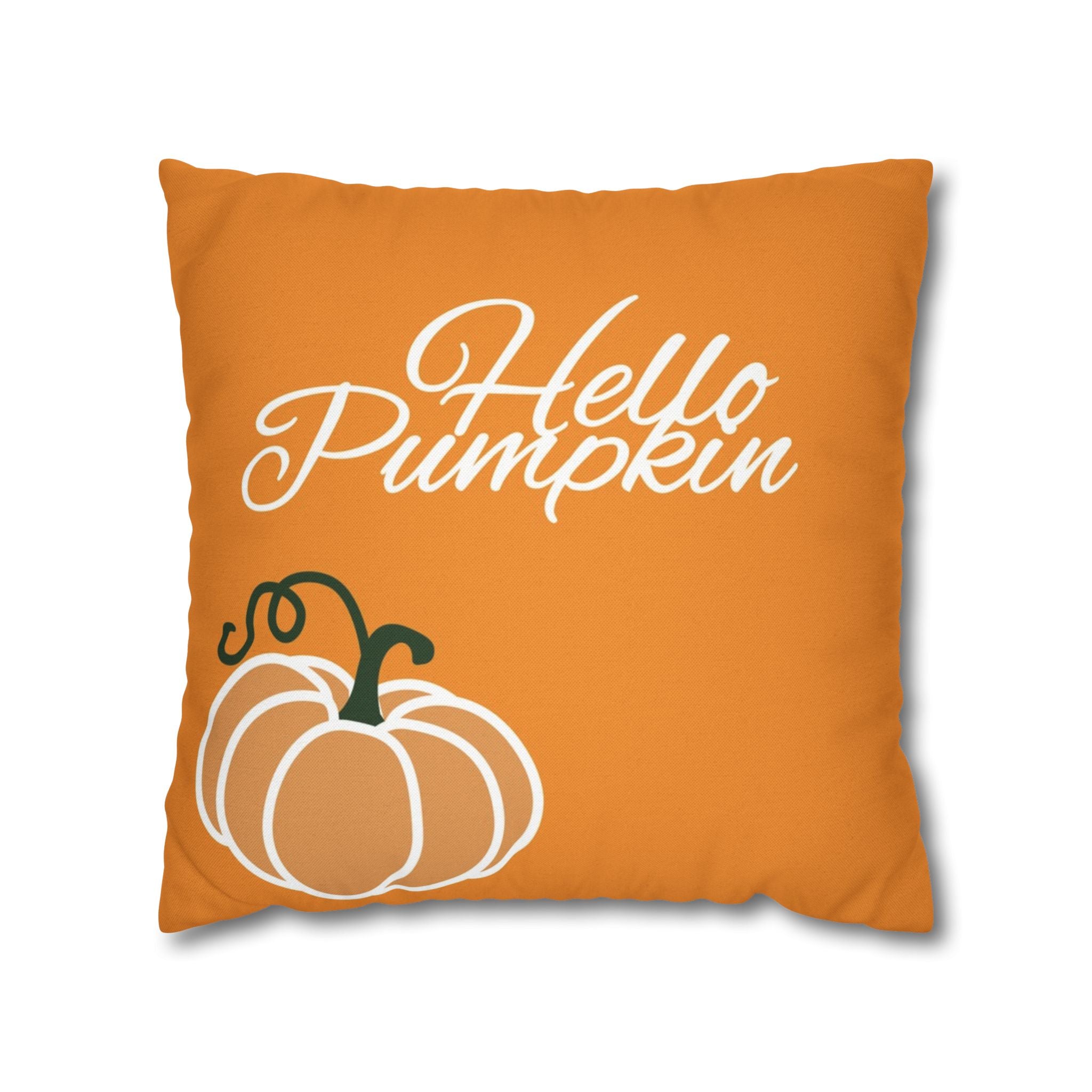 Fall-Themed Decorative Pillowcase - Hello Pumpkin, Autumn Decor, Cozy Home Accent, Thanksgiving Gift, Seasonal Pillow Cover