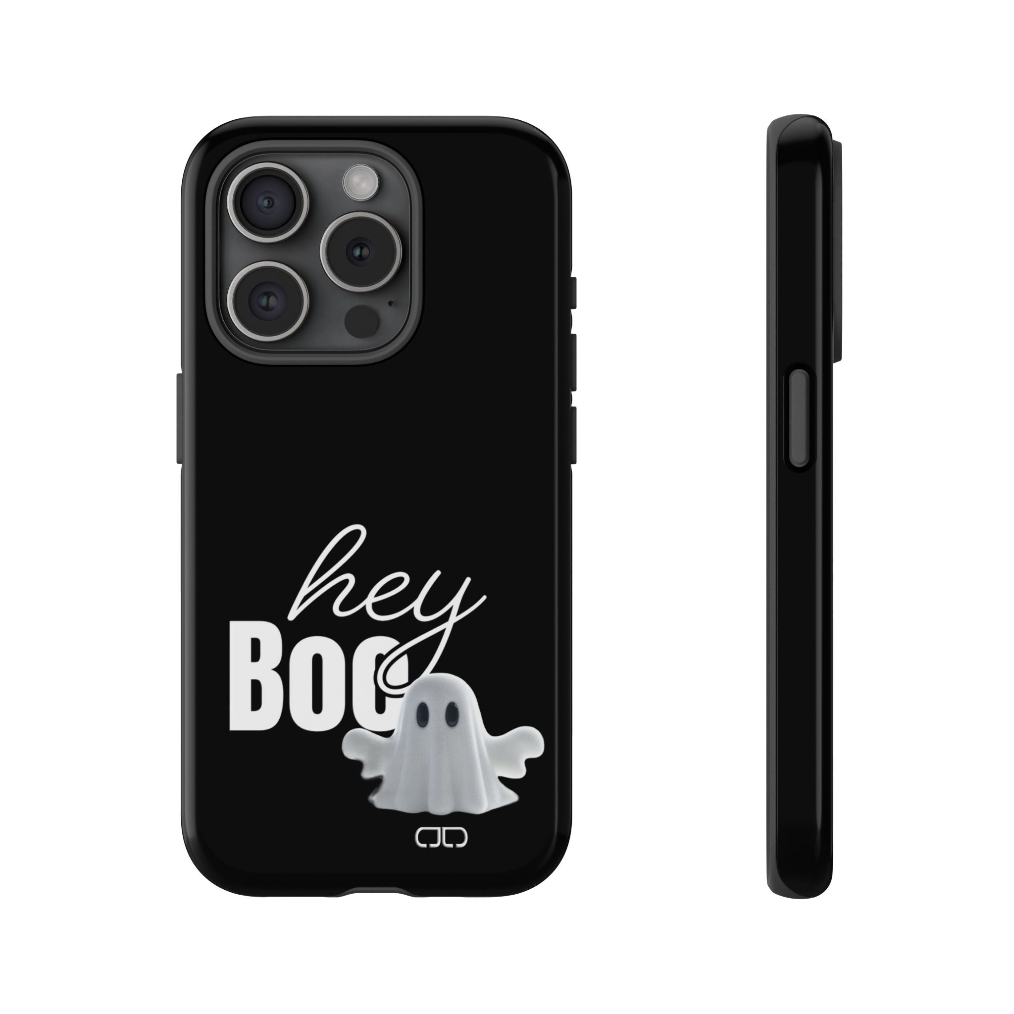 Hey Boo Tough Case, Ghost-Themed Phone Case, Cute Halloween Accessory, Spooky Gift for Friends, Tech Halloween Decor