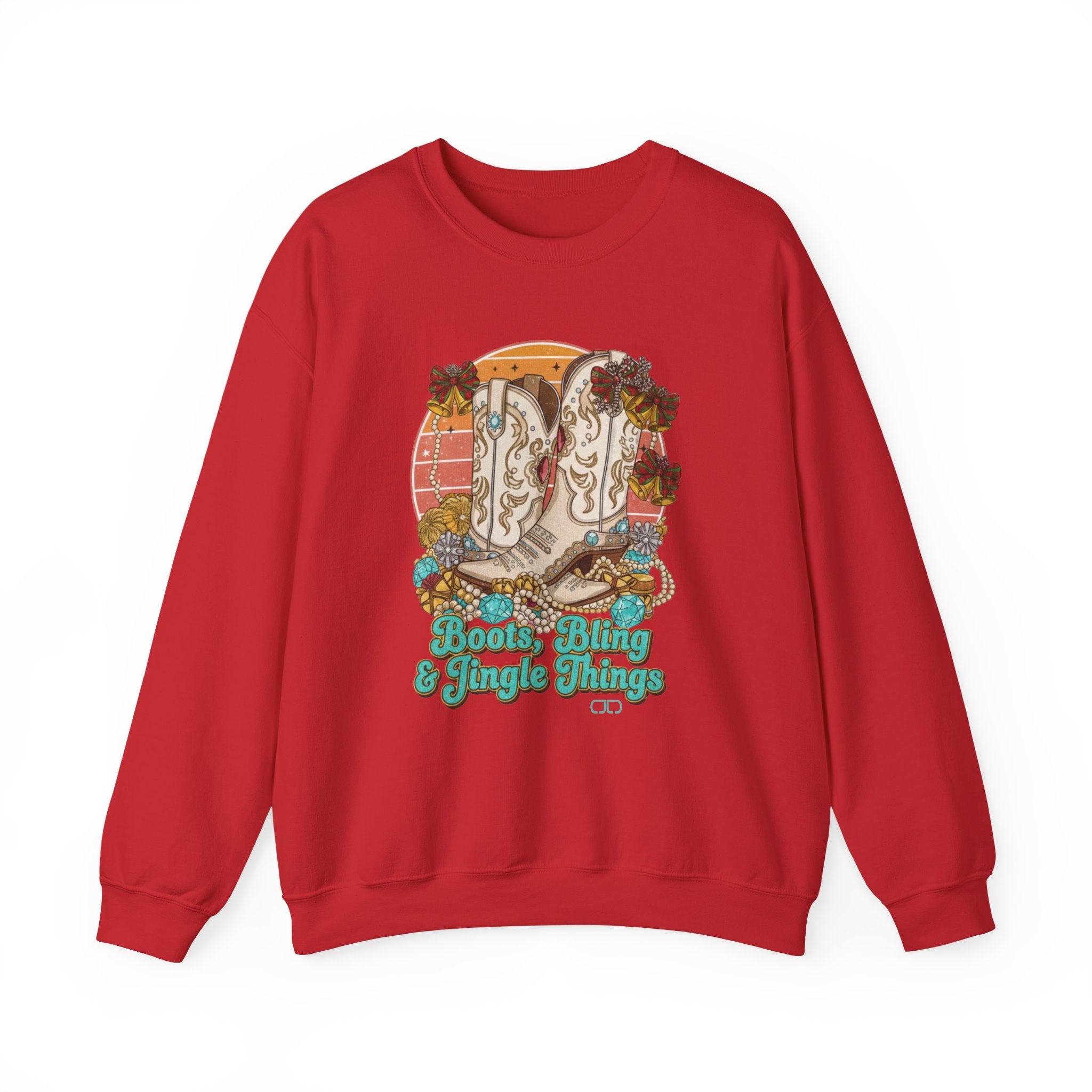 "Boots, Bling & Jingle Things" Western Holiday Pullover