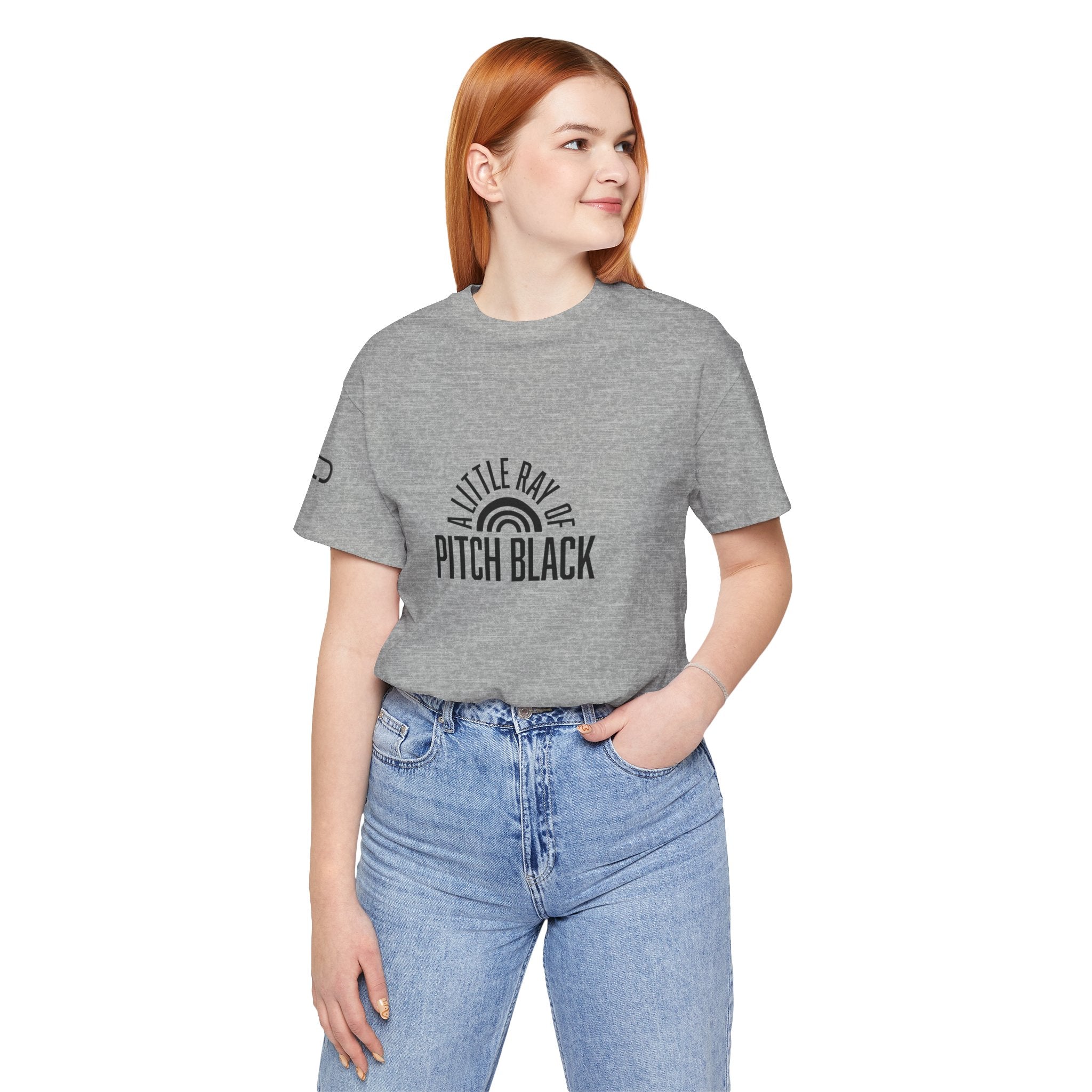 A Little Ray of Pitch Black Tee, Unisex Shirt, Gift for All Occasions, Casual Wear, Statement Tee, Unique Graphic T-Shirt