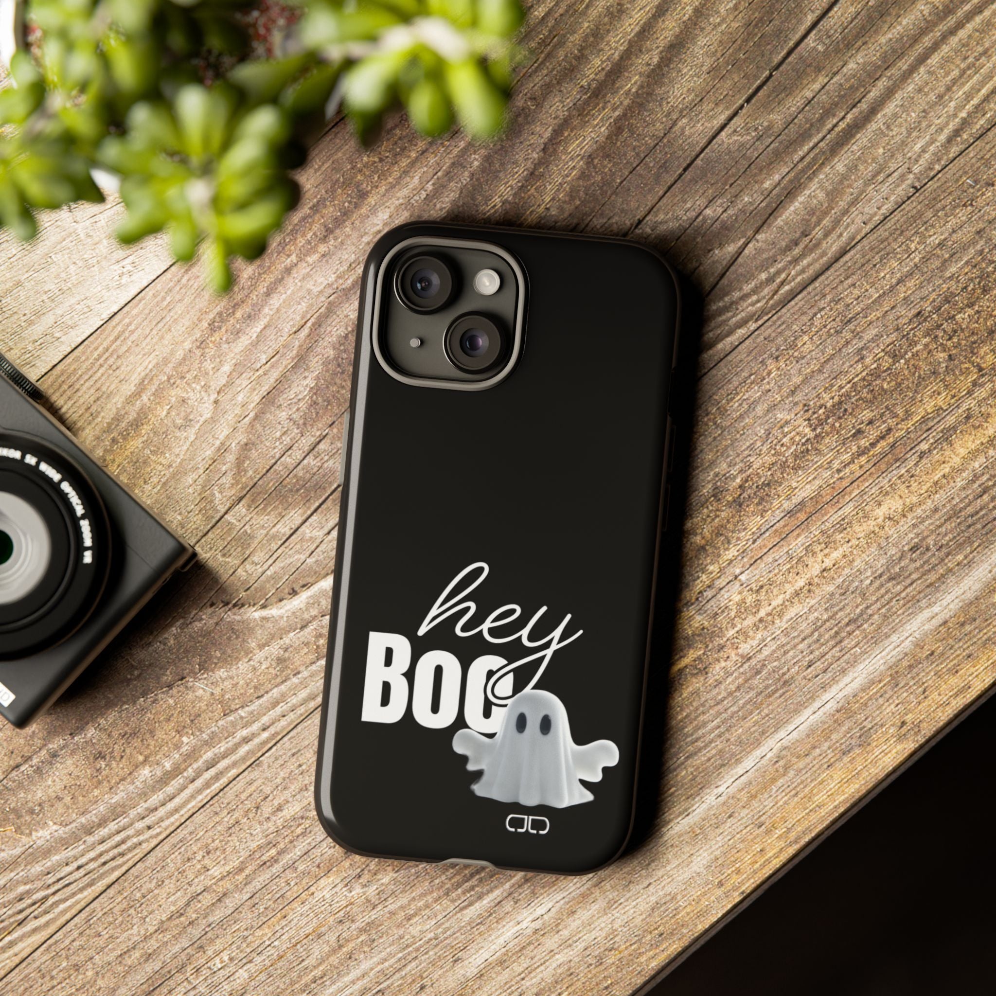 Hey Boo Tough Case, Ghost-Themed Phone Case, Cute Halloween Accessory, Spooky Gift for Friends, Tech Halloween Decor
