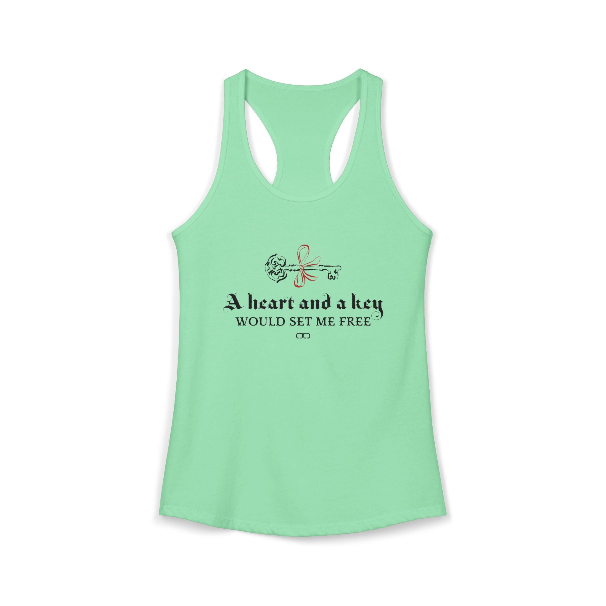 A Heart and Key Would Set Me Free Women's Racerback Tank