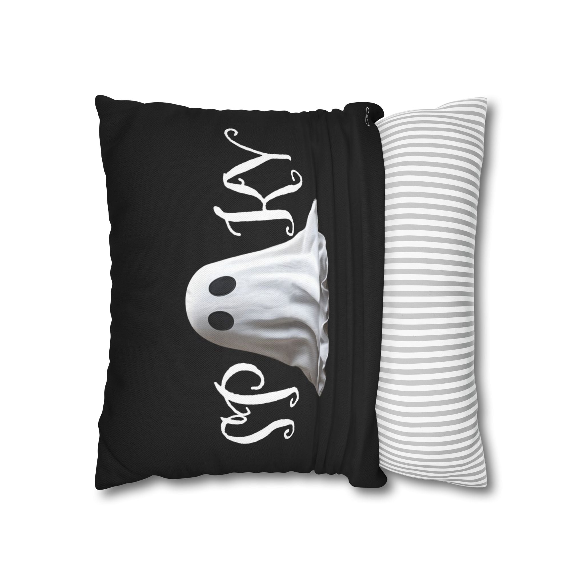Spooky Ghost Pillowcase, Haunted Home Decor, Halloween Decoration, Cozy Throw Pillow, Ghostly Accent Cushion, Gift for Spooky Lovers
