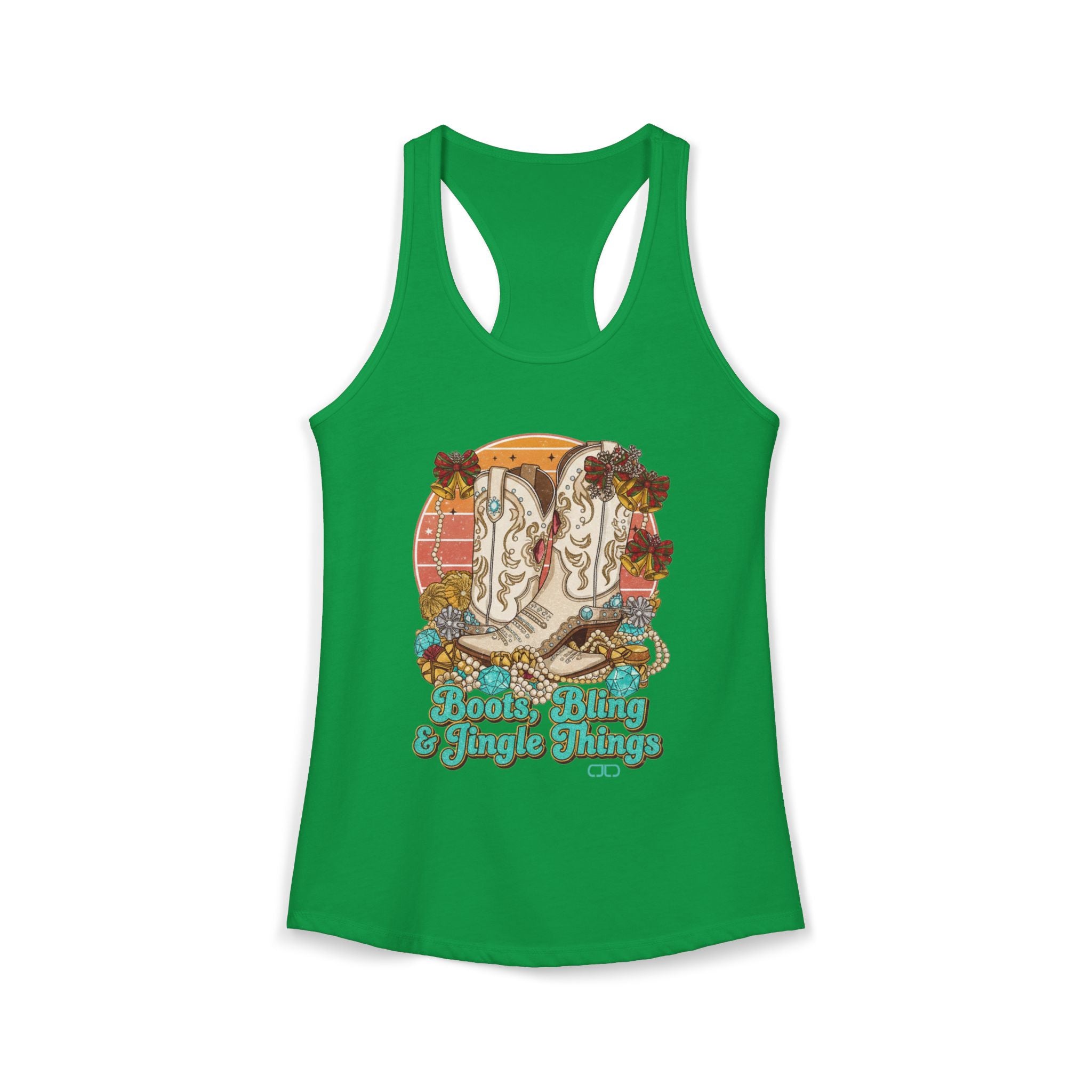 Boots, Bling, and Jingle Things Tanktop