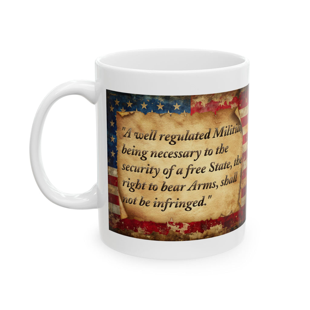 2nd Amendment Quote Mug — Vintage American Flag 11oz/15oz