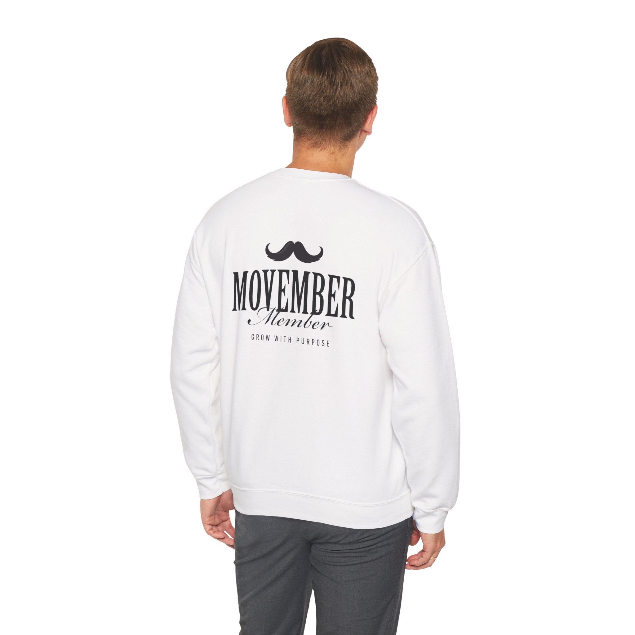 Movember Member Sweatshirt | Unisex Heavy Blend | Mustache Lover Gift | Awareness Apparel | Cozy Style | Fundraising Fashion
