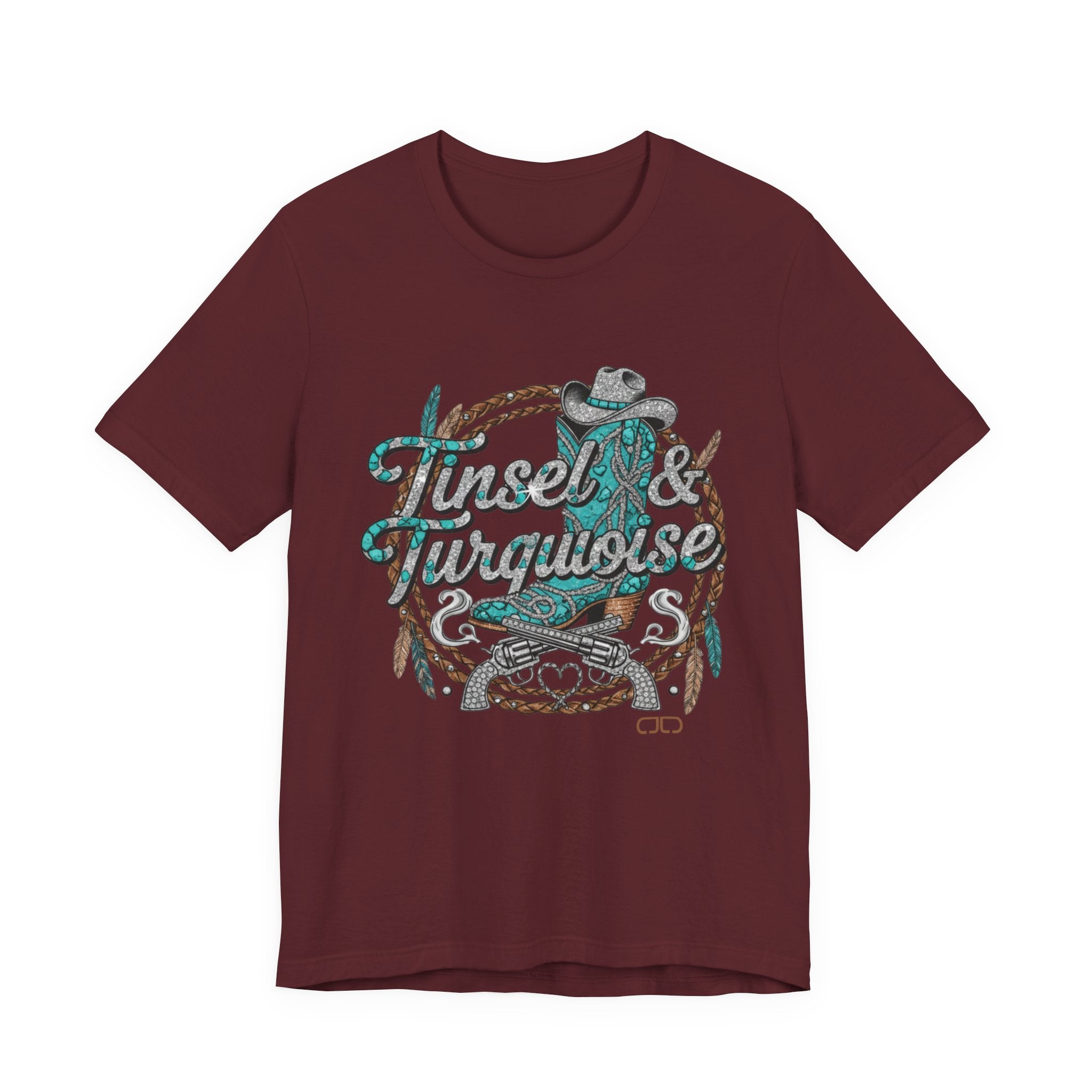 "Tinsel & Turquoise" Western Graphic Tee