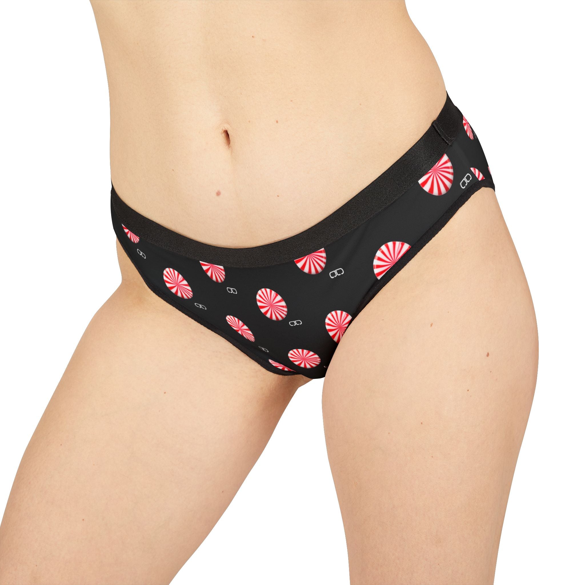 Pink Peppermint Dot Women's Bikini Briefs – Cute Holiday Candy Print