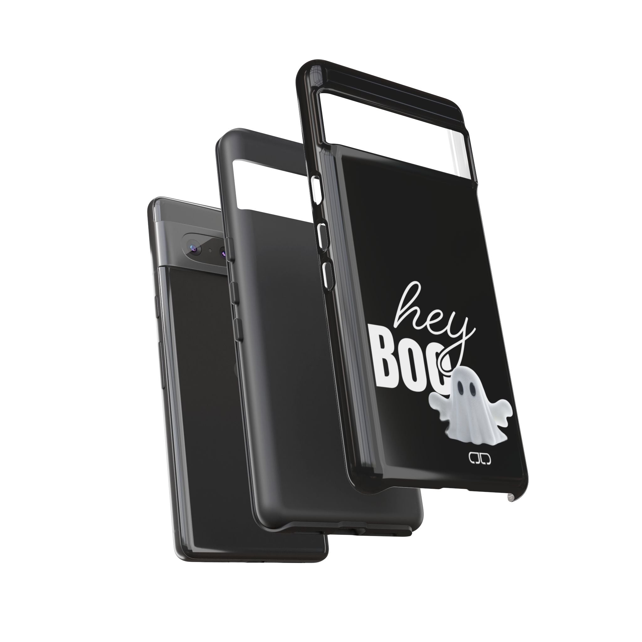 Hey Boo Tough Case, Ghost-Themed Phone Case, Cute Halloween Accessory, Spooky Gift for Friends, Tech Halloween Decor