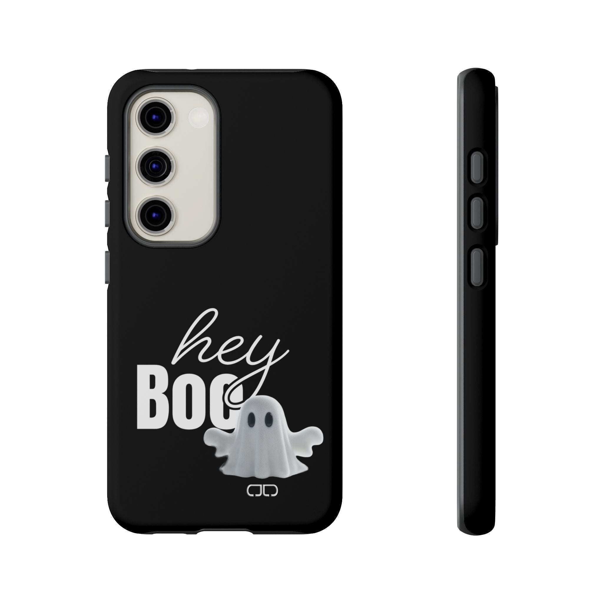 Hey Boo Tough Case, Ghost-Themed Phone Case, Cute Halloween Accessory, Spooky Gift for Friends, Tech Halloween Decor