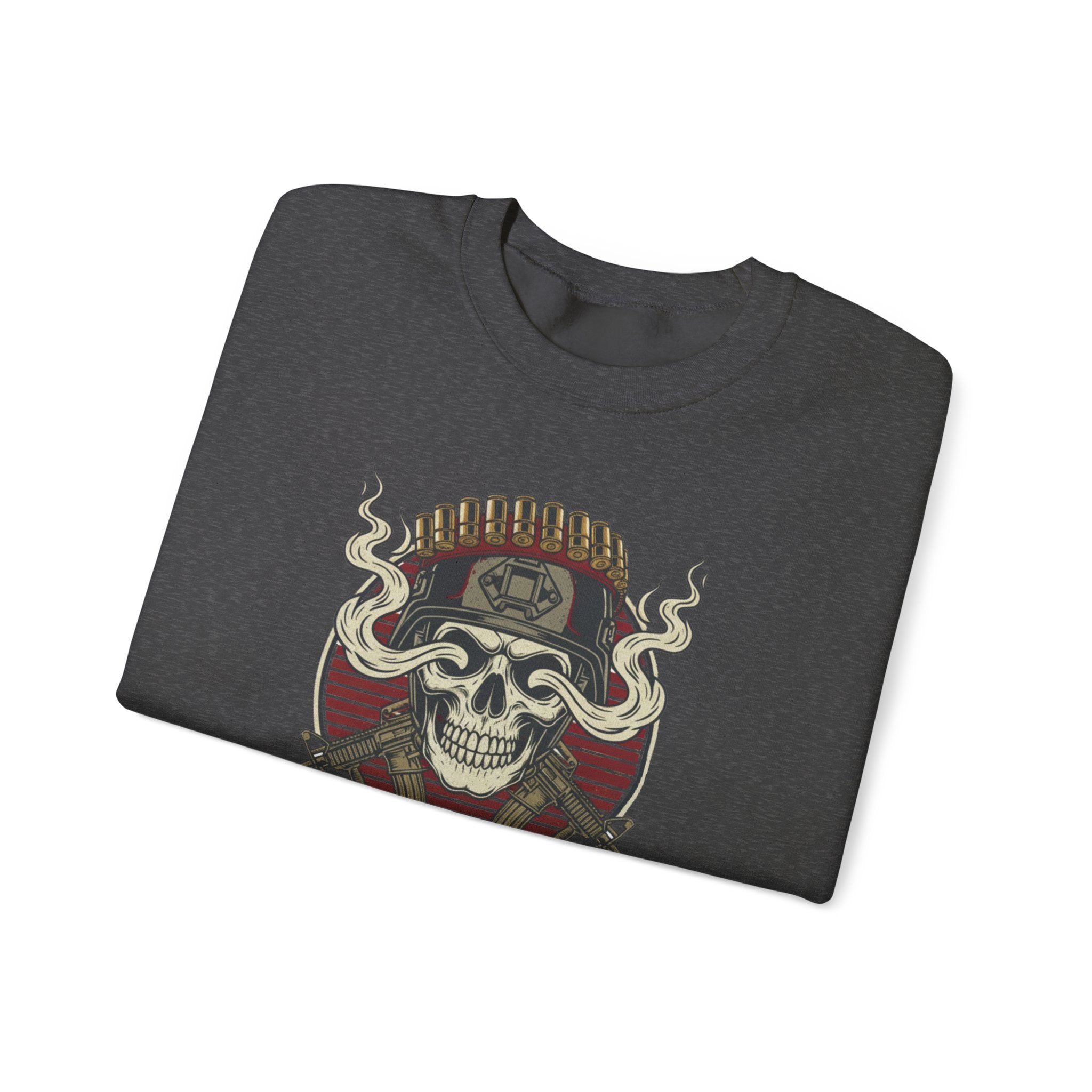 'The Daily Grind' Skull & Coffee Vintage Graphic Sweatshirt