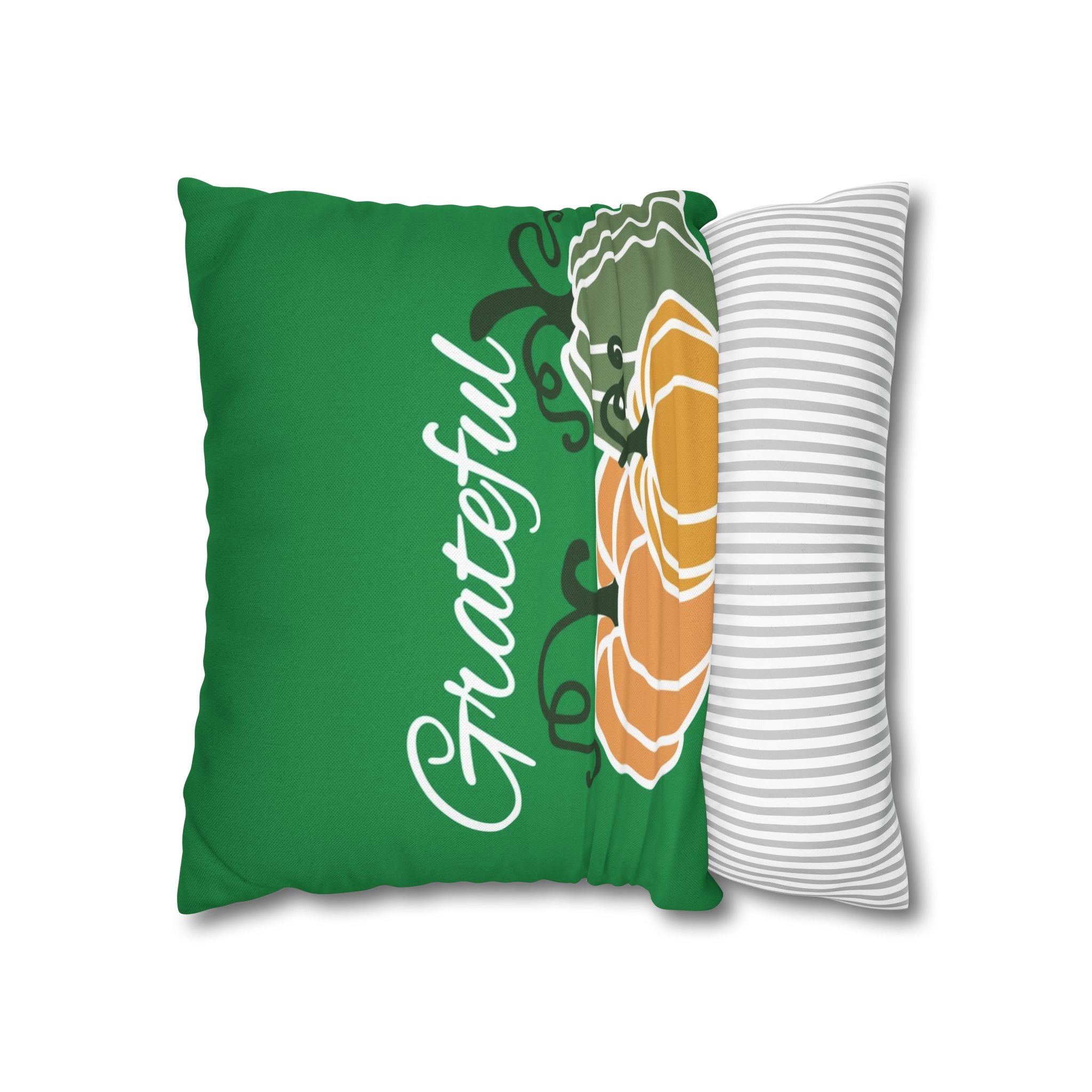 Thanksgiving Pumpkin Pillowcase, Grateful Decor, Fall Cushion Cover, Harvest Home Accent, Cozy Autumn Gift