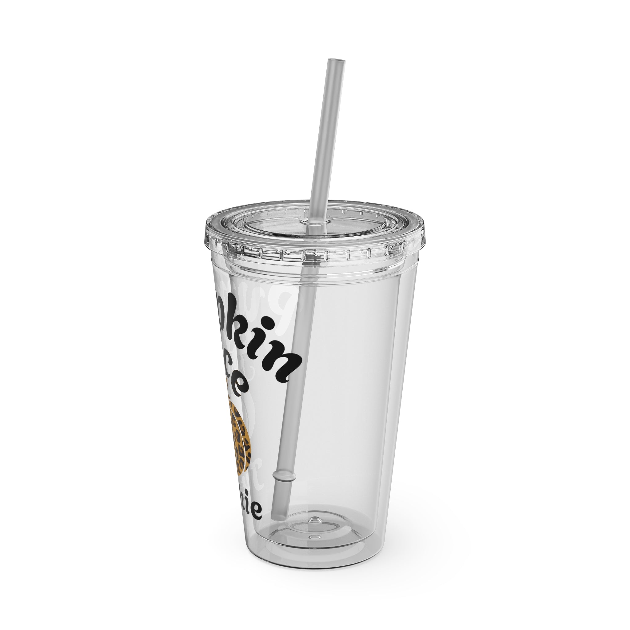 Pumpkin Spice Tumbler, 16oz Travel Cup for Fall Lovers, Cute Gift for Coffee Drinkers, Reusable Straw Included, Perfect for Autumn Days
