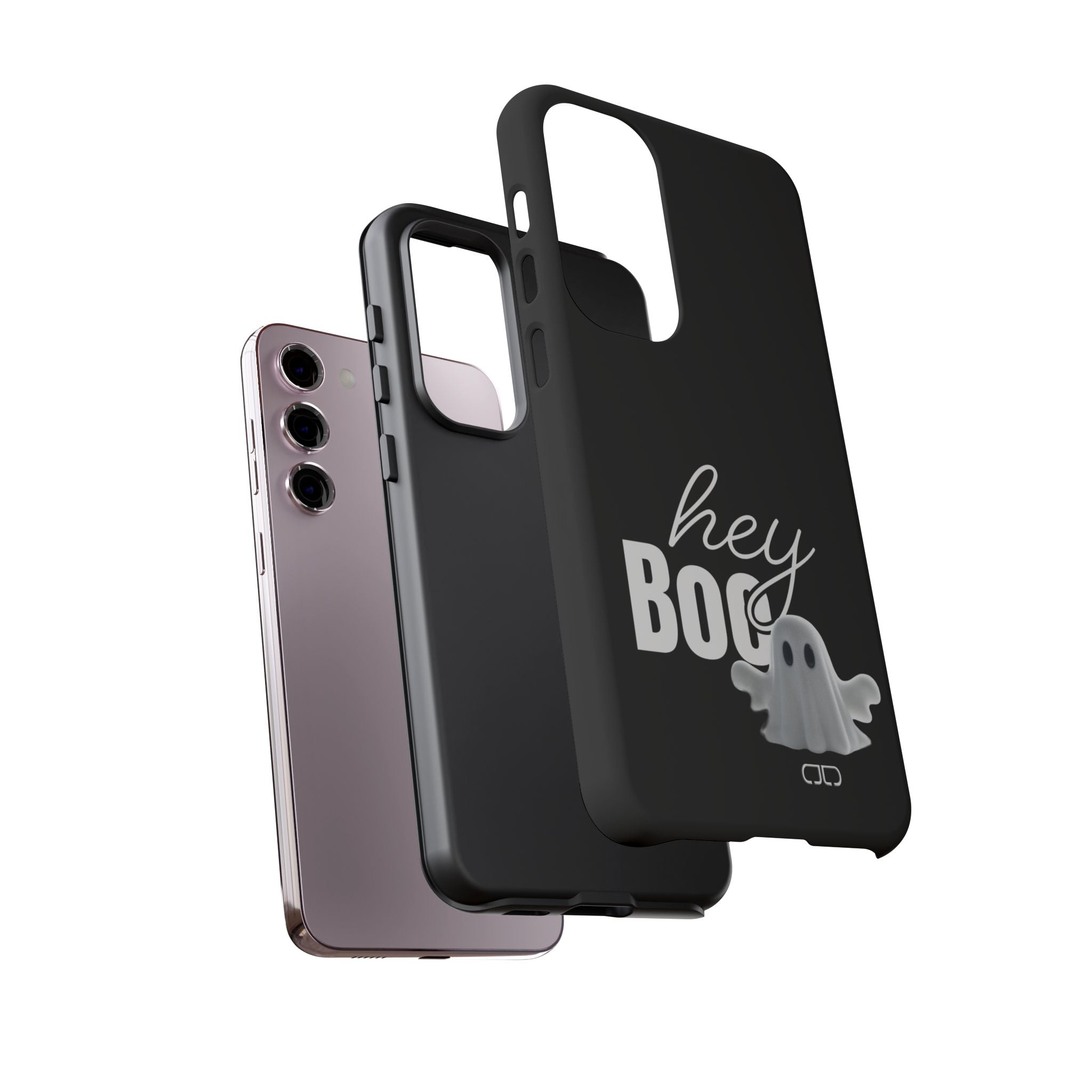 Hey Boo Tough Case, Ghost-Themed Phone Case, Cute Halloween Accessory, Spooky Gift for Friends, Tech Halloween Decor