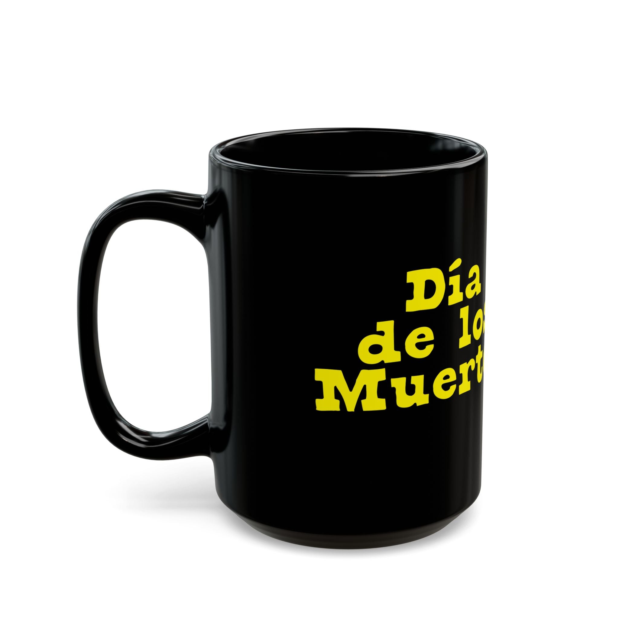 Dia de los Muertos Black Mug | Sugar Skull Coffee Cup, Halloween Mug, Day of the Dead Gift, Halloween Decor, Unique Kitchen Accessory