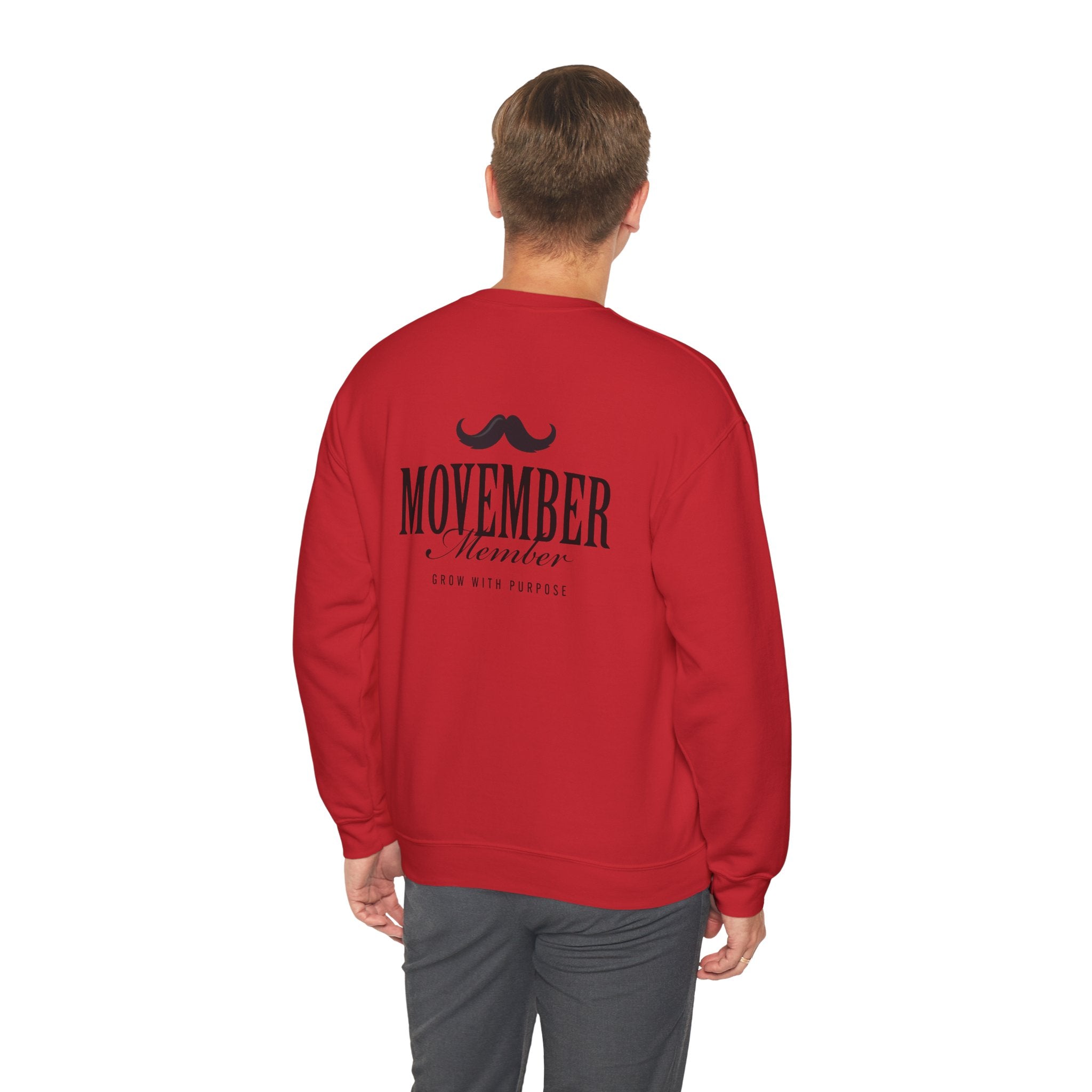 Movember Member Sweatshirt | Unisex Heavy Blend | Mustache Lover Gift | Awareness Apparel | Cozy Style | Fundraising Fashion
