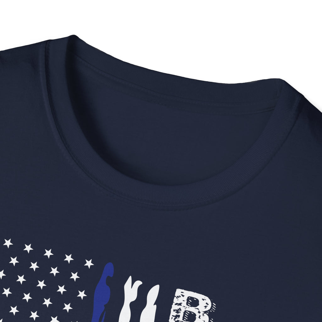 Back the Blue Unisex T-Shirt, Softstyle Tee, Police Support Shirt, Patriotic Gift, Law Enforcement Apparel